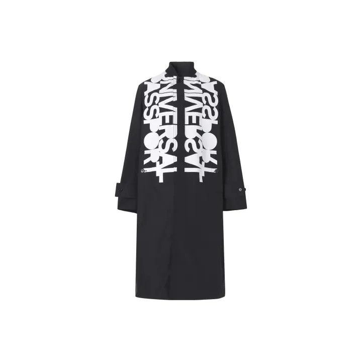 Burberry Burberry Black Printed Long Sleeve Coat Size US M / EU 48-50 / 2 - 1 Thumbnail
