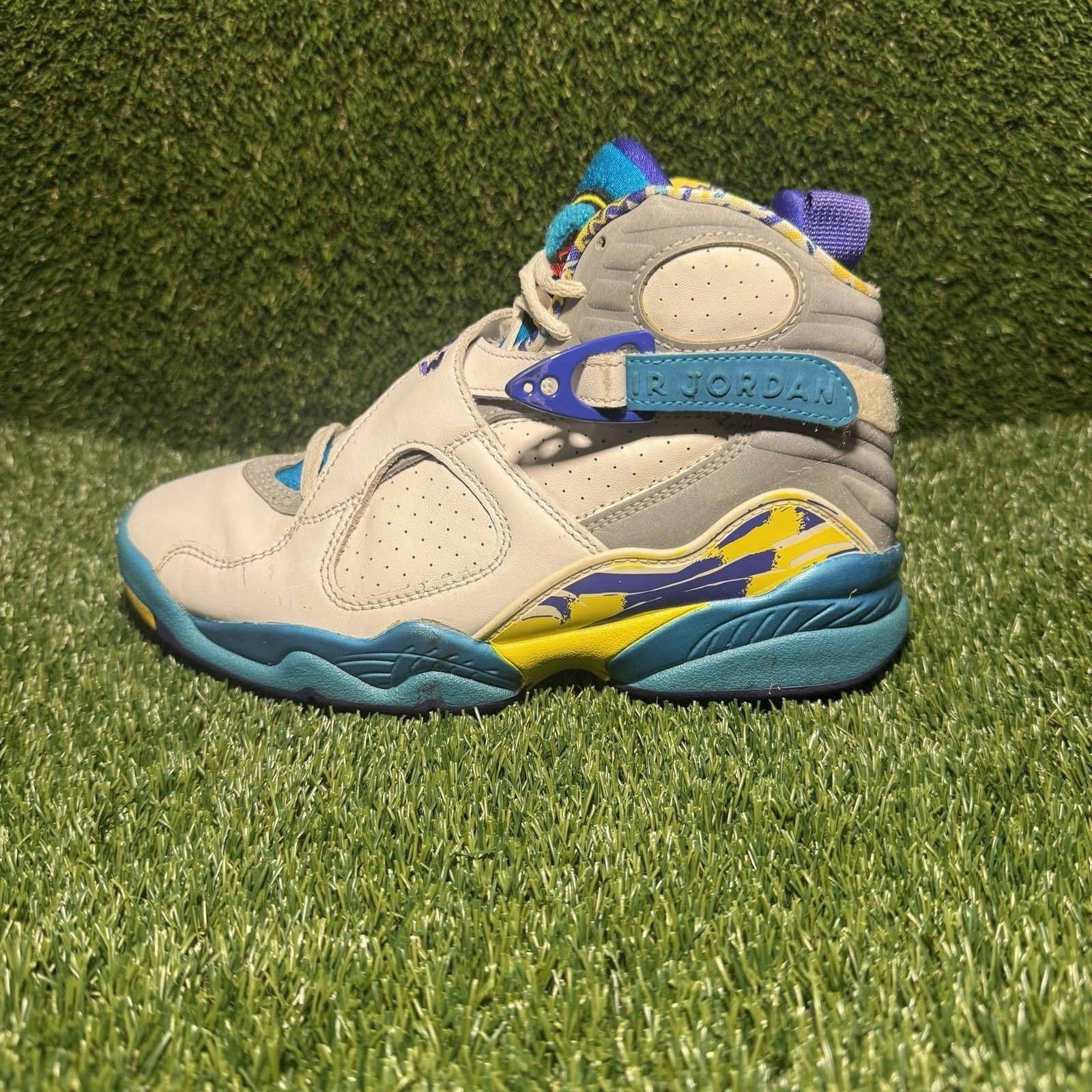 Jordan Brand Size 6 - Air Jordan 8 Retro White Aqua W Size US 6 / IT 36 - 1 Thumbnail