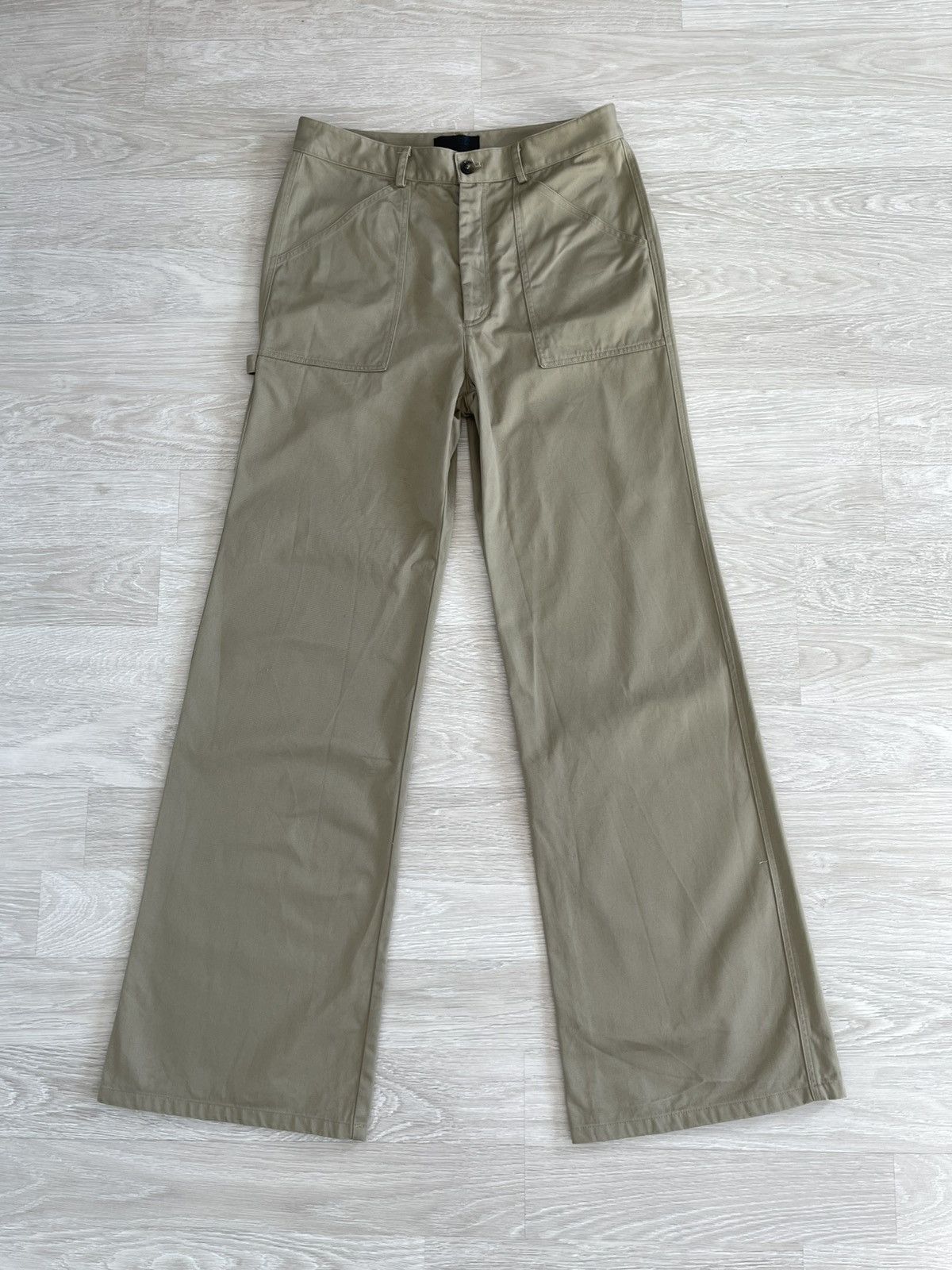 Nili Lotan Nili Lotan Quentin High-Rise Cotton Flared Pants Size 32" / US 10 / IT 46 - 4 Thumbnail