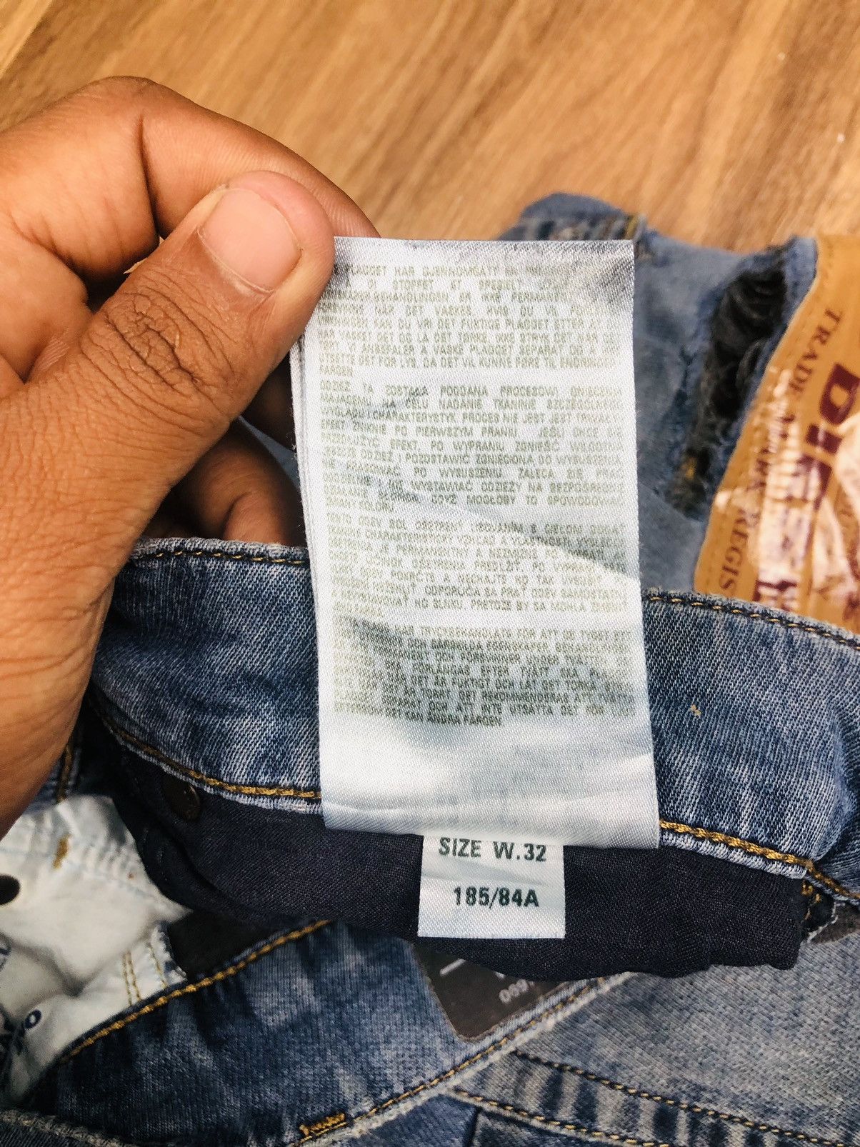 Diesel DIESEL Blue Distressed Patchwork Jeans Slim Fit (40) Size US 32 / EU 48 - 16 Thumbnail