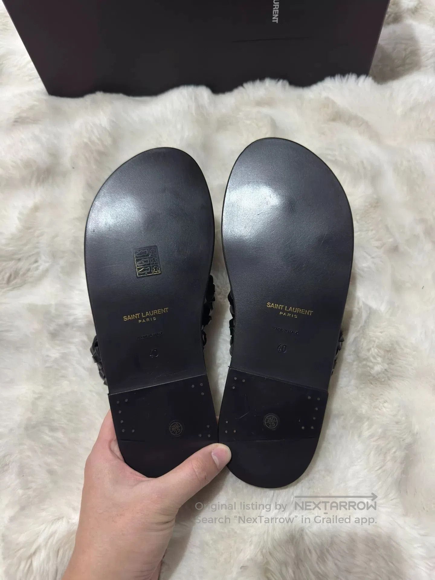 Saint Laurent Paris Saint Laurent Woven Slipper Sandals. Size US 7 / EU 40 - 5 Thumbnail