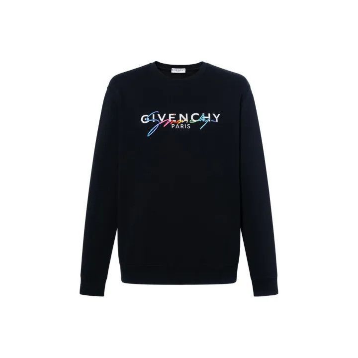Givenchy Givenchy Givenchy Black Logo Long Sleeve Sweatshirt -2507 Size US S / EU 44-46 / 1 - 1 Thumbnail
