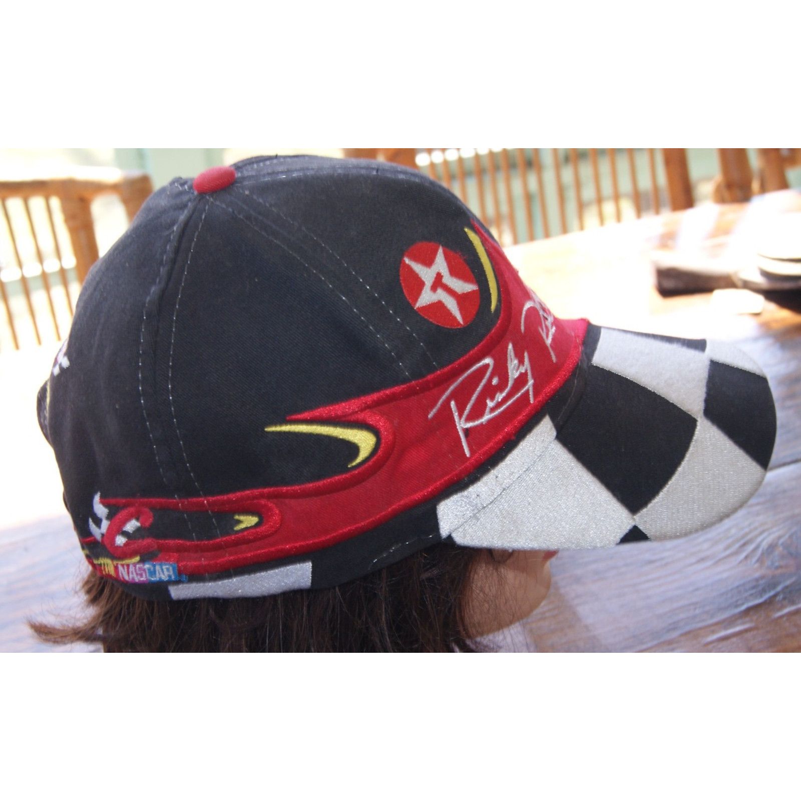 Vintage Chase VTG Ricky Rudd 28 SnapBack NASCAR Hat Wrap Check Flame Size ONE SIZE - 7 Thumbnail