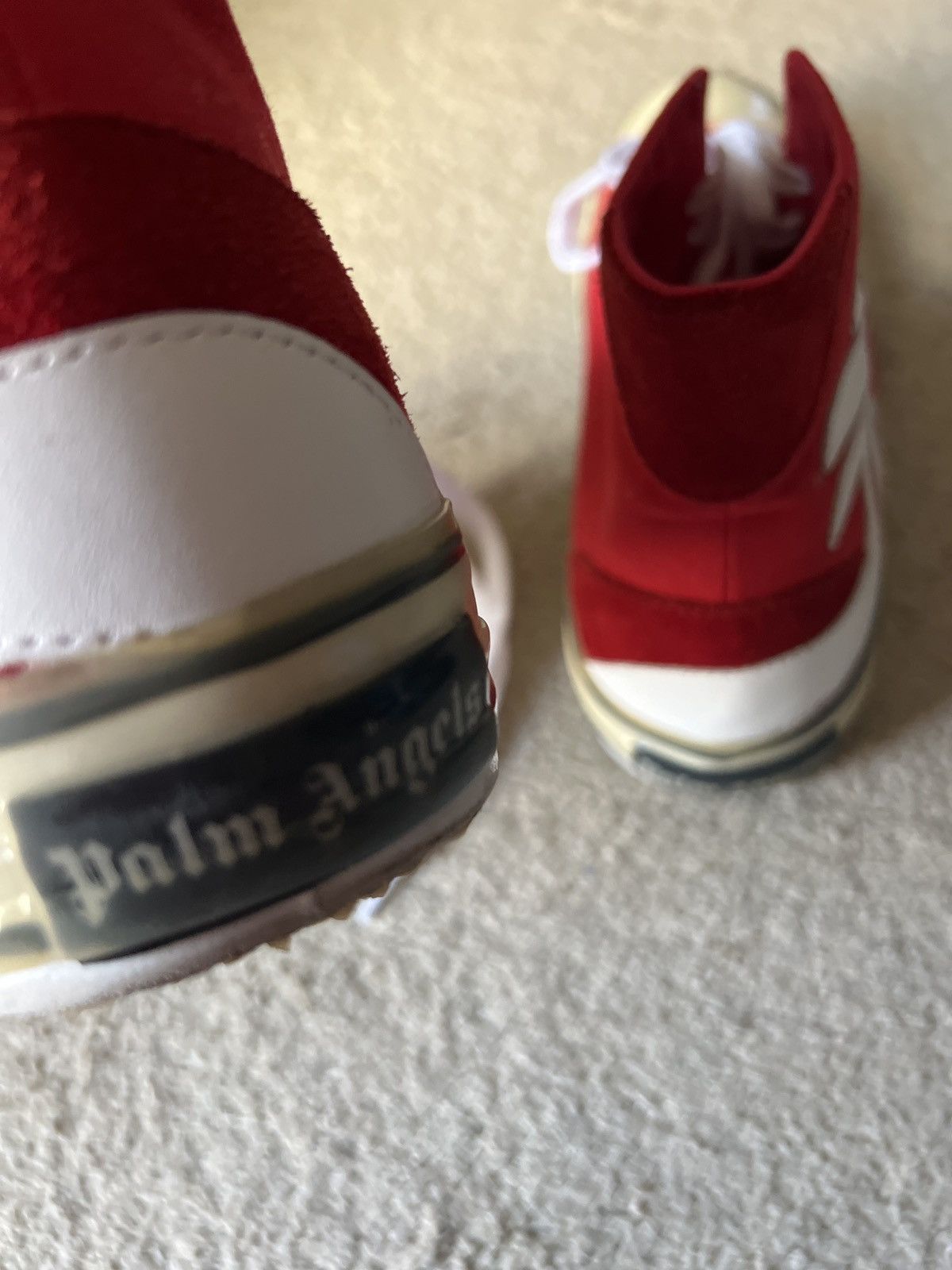 Palm Angels Palm Angels Vulcanized High Top Palm Tree Sneakers Size US 12 / EU 45 - 4 Thumbnail