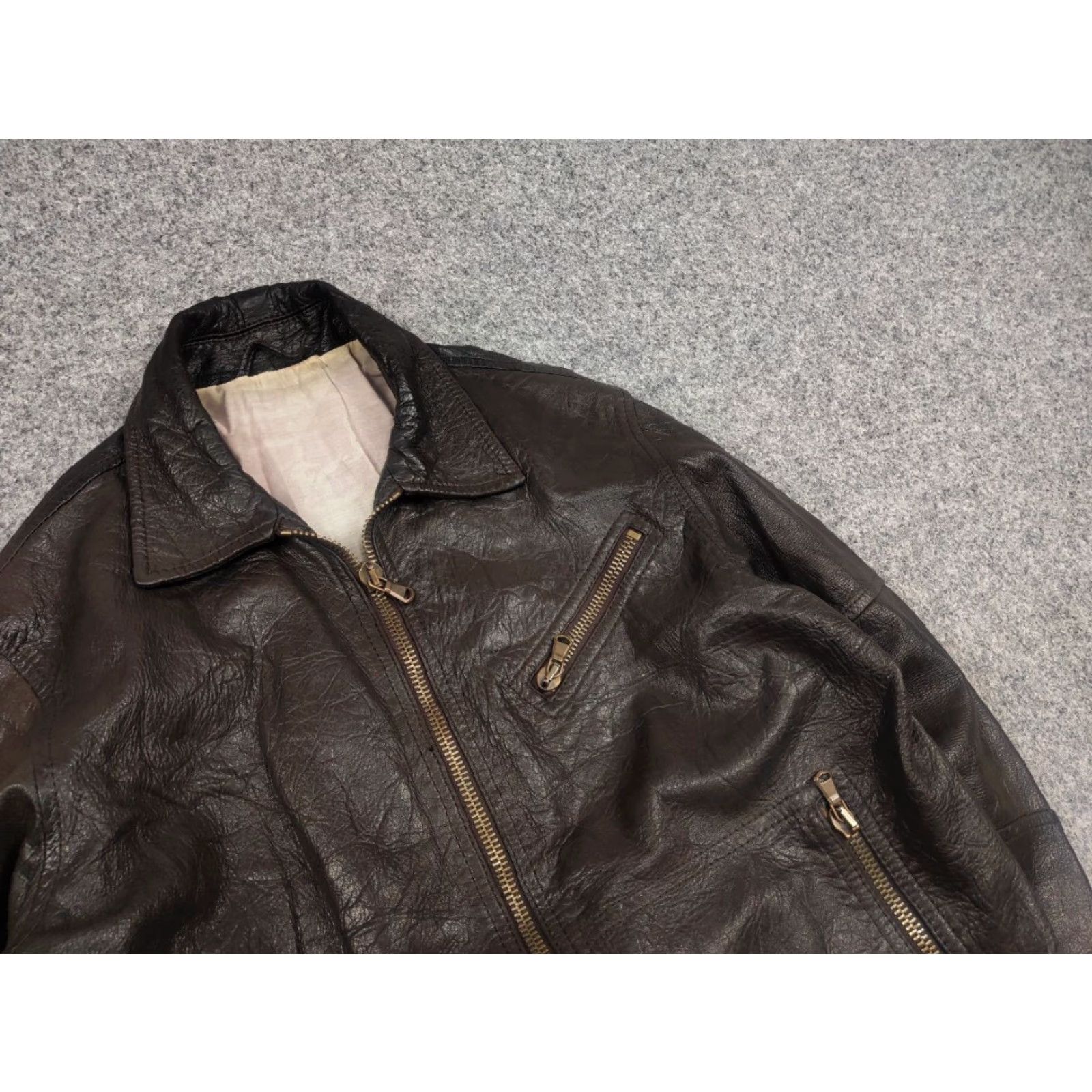 Brian Dales VINTAGE Brian Dales Dark Brown leather Zip Pocket Jacket Size US M / EU 48-50 / 2 - 6 Thumbnail