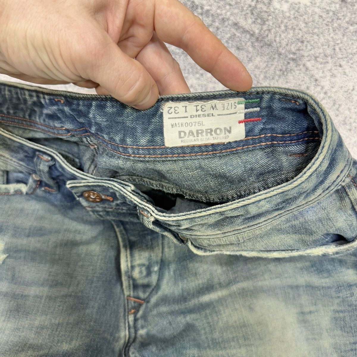 Diesel Diesel Darron Regular Slim Tapered Wash0075L 31/32 size Size US 31 - 6 Thumbnail