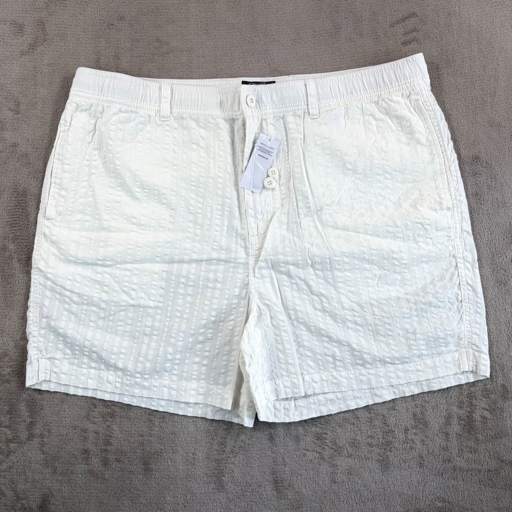 Todd Snyder Todd Snyder White 5" Seersucker Beachcomber Shorts Men 2XL Designer NWT Size US 39 - 3 Thumbnail