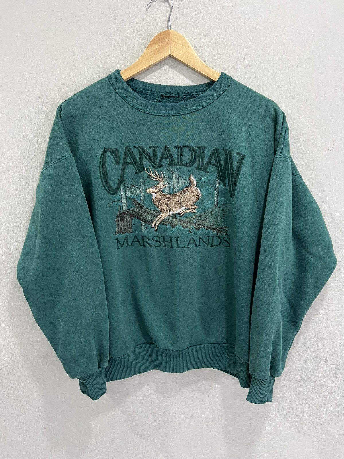 Vintage Vintage Canadian Marshlands Sweater Deer forest green Size US S / EU 44-46 / 1 - 1 Thumbnail
