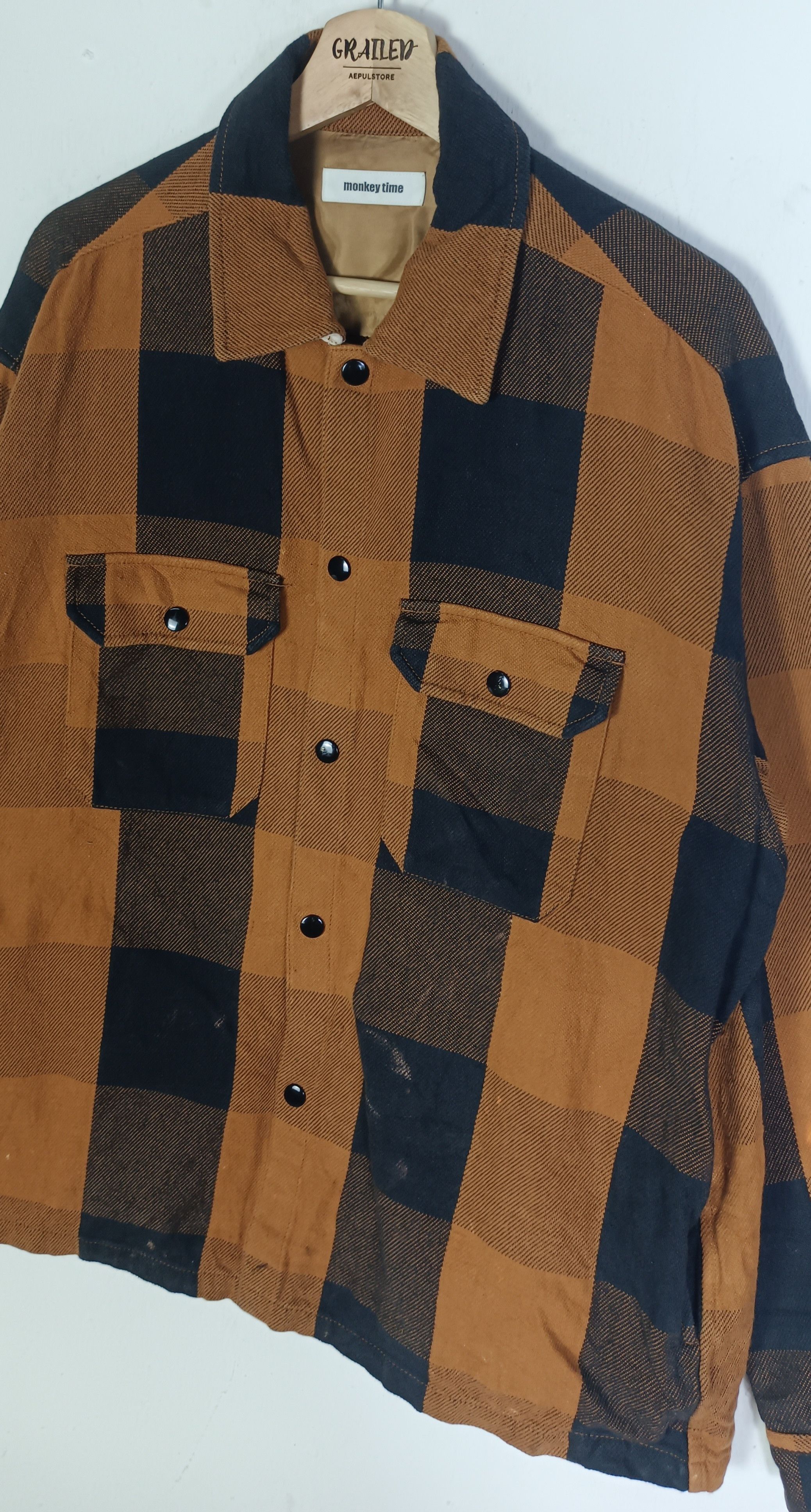 Japanese Brand × United Arrows United Arrows Monkey Time Autumm Winter Button Up Jacket Size US XL / EU 56 / 4 - 7 Thumbnail