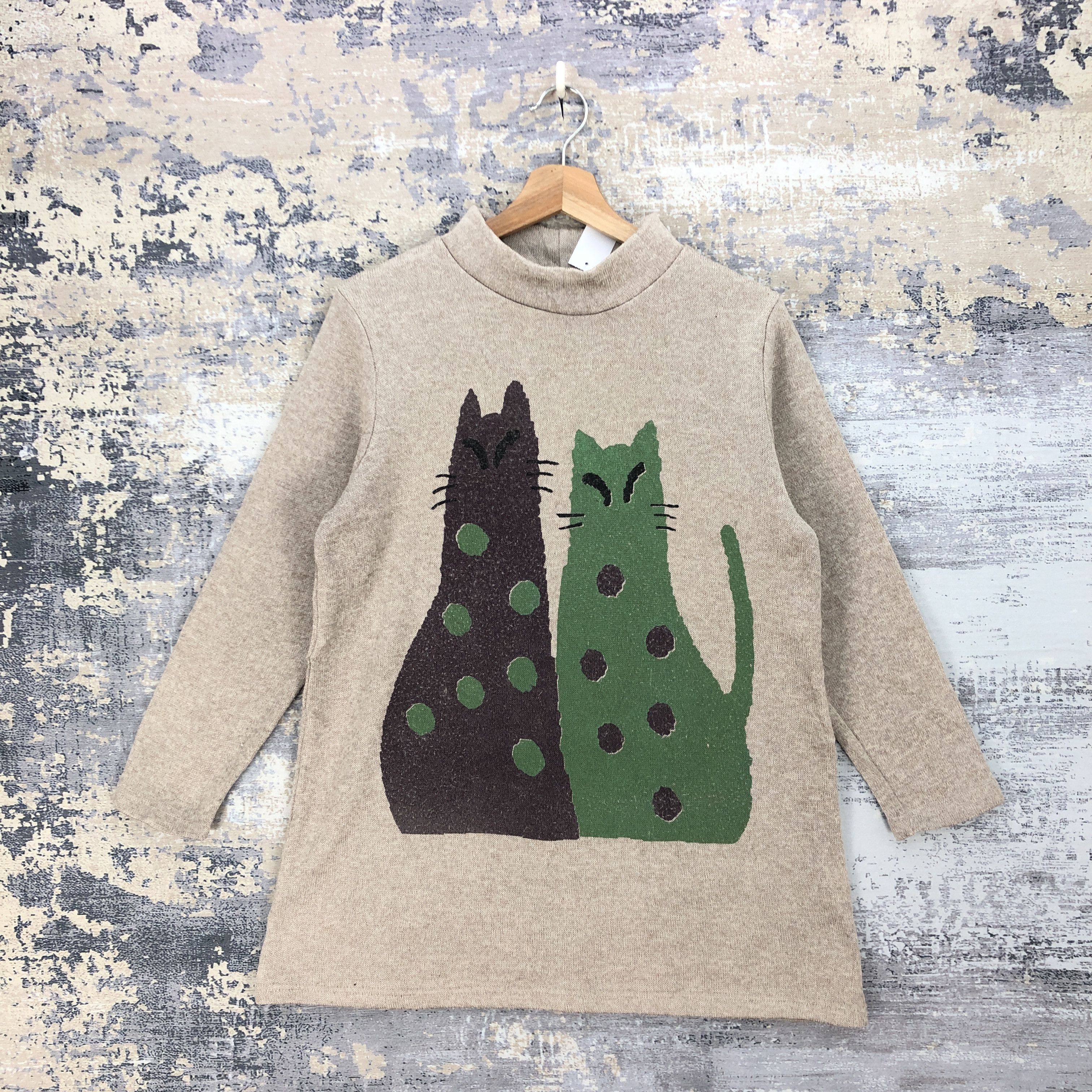 Y2K Cute Kitten Sweater Cute Couple Cats Sweatshirt Jumper