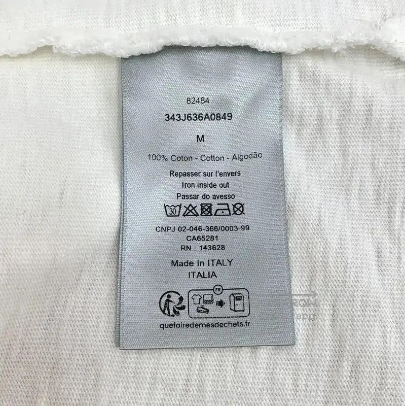 Dior Dior White Cotton Men's T-Shirt M Size . Size US M / EU 48-50 / 2 - 8 Thumbnail