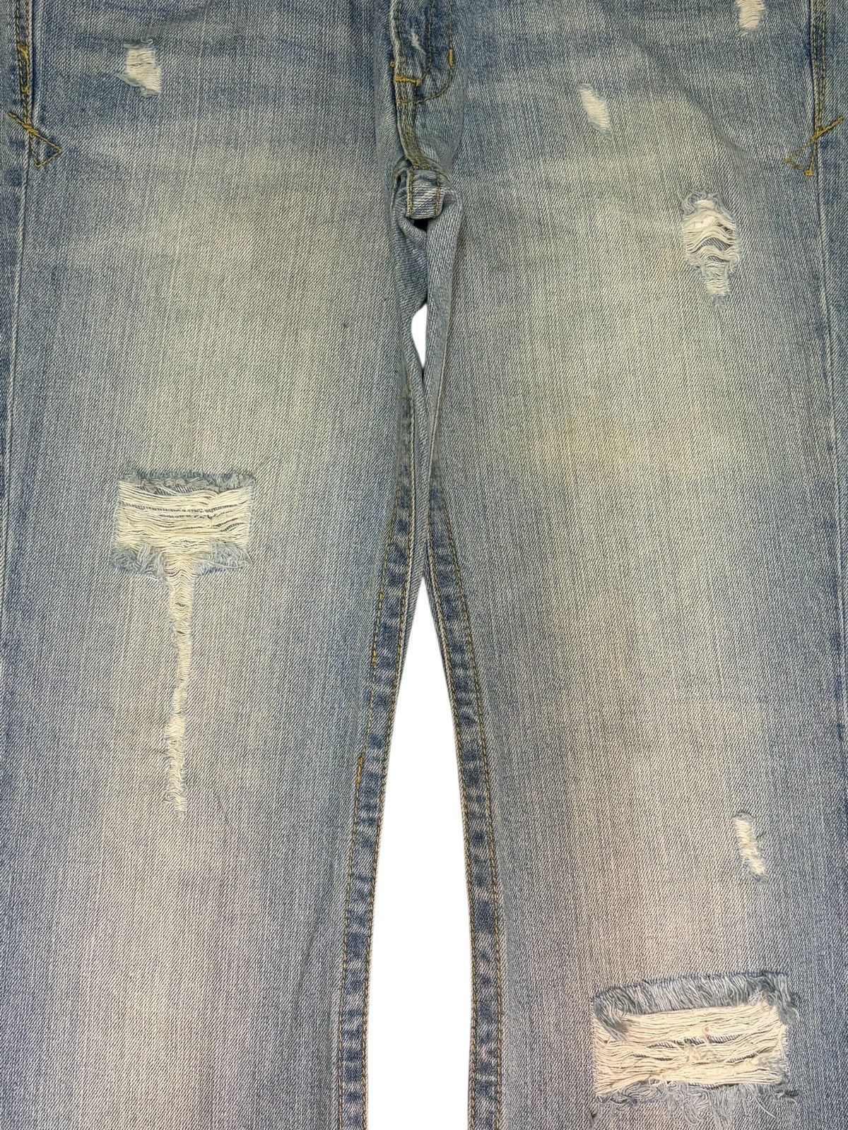 Edwin Vintage Japanese Brand Faded Wash Distress Flare Jeans Size US 34 / EU 50 - 3 Thumbnail