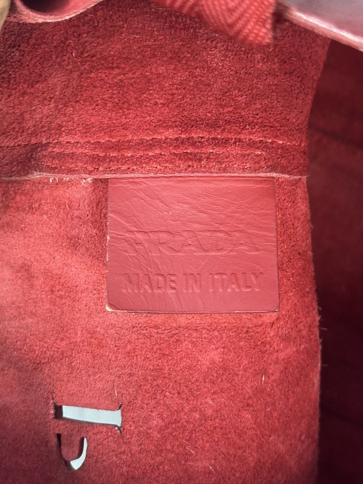 Prada Prada Symbol Red Tote Bag Size ONE SIZE - 11 Thumbnail