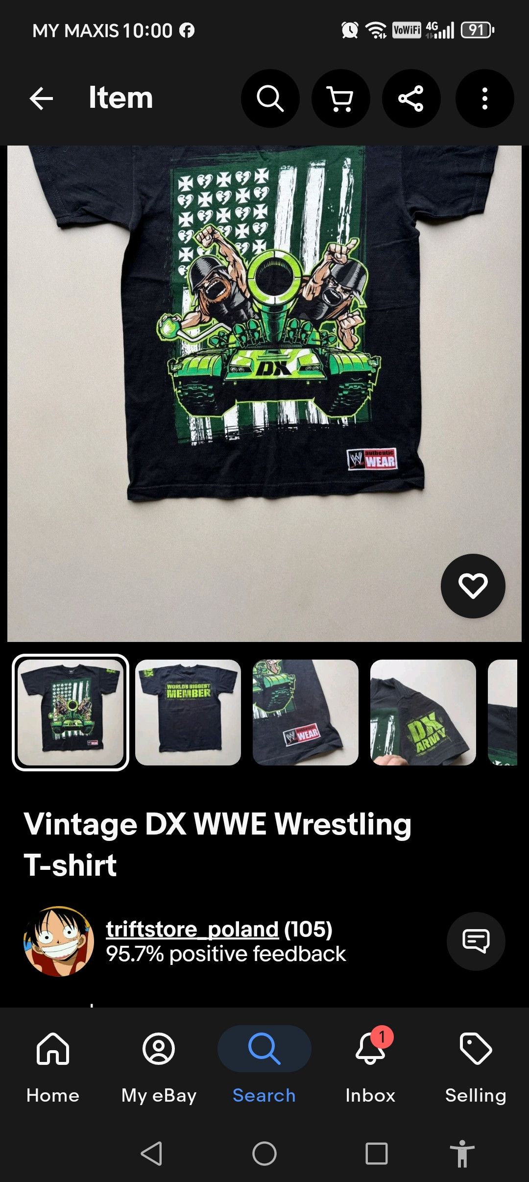 WWE WWE DX Tank Wrestling 2010 Size US M / EU 48-50 / 2 - 4 Thumbnail