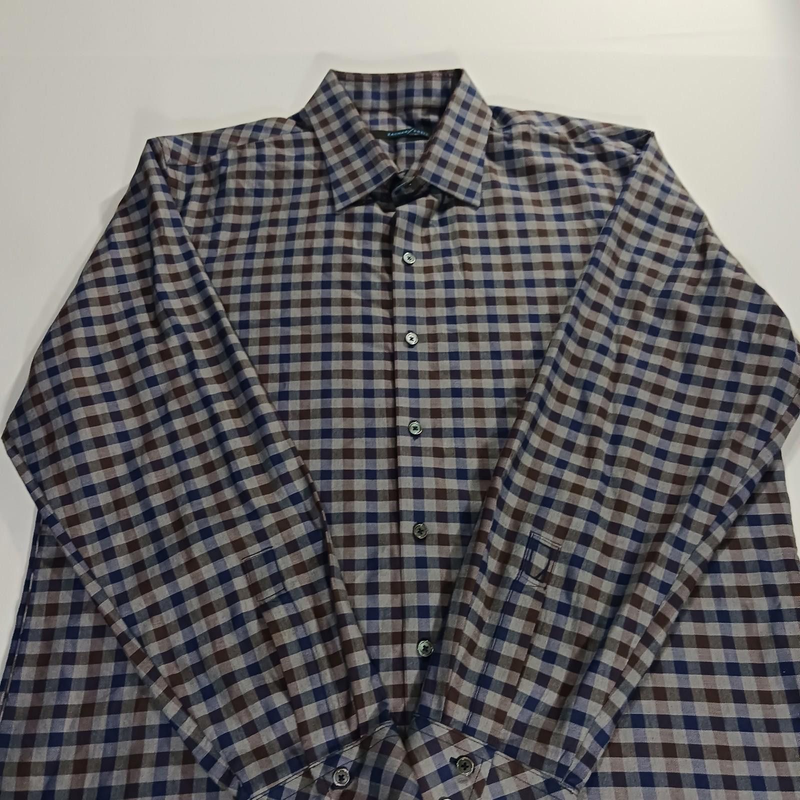 Zachary Prell Zachary Prell Shirt Men’s XL Gray Blue Brown Plaid Button Up Size US XL / EU 56 / 4 - 11 Thumbnail