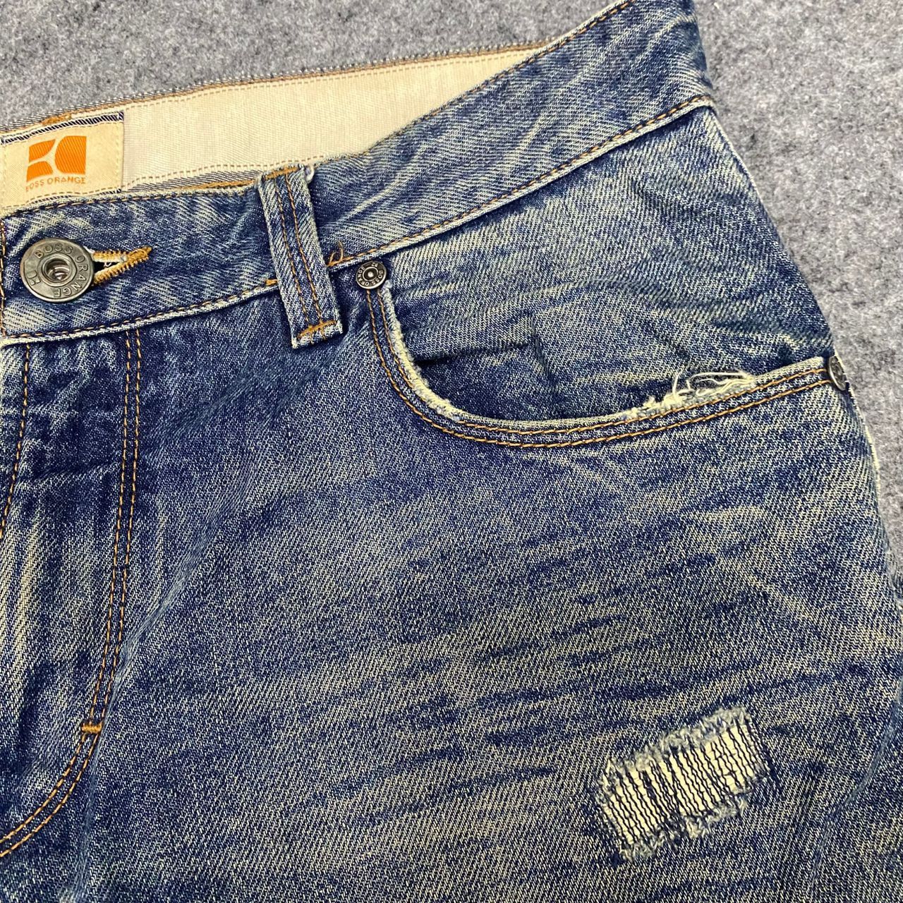 Hugo Boss 💥Best Offer💥Vintage Hugo Boss Orange Distressed Denim Size US 34 / EU 50 - 11 Thumbnail