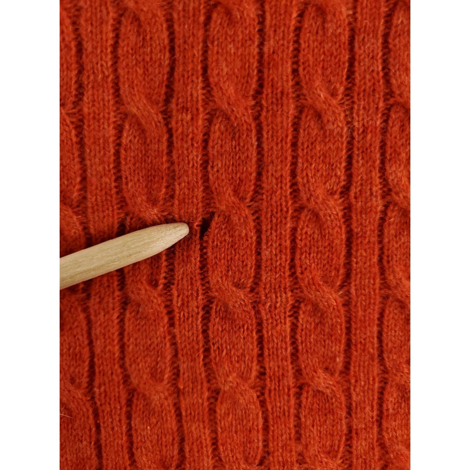 Robert Graham Robert Graham Sweater Mens L Orange Cashmere Cable Knit V Neck Size US L / EU 52-54 / 3 - 2 Thumbnail