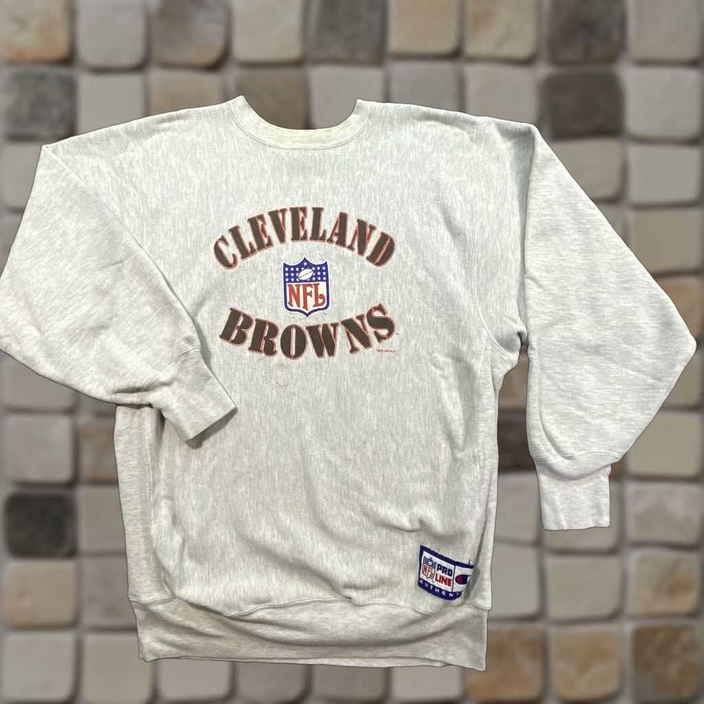 Champion Champion Pro Line Cleveland Brown NFL Reverse Weave Sweatshirt Sz 2XL Distressed Sweatshirt Size US XXL / EU 58 / 5 - 1 Thumbnail