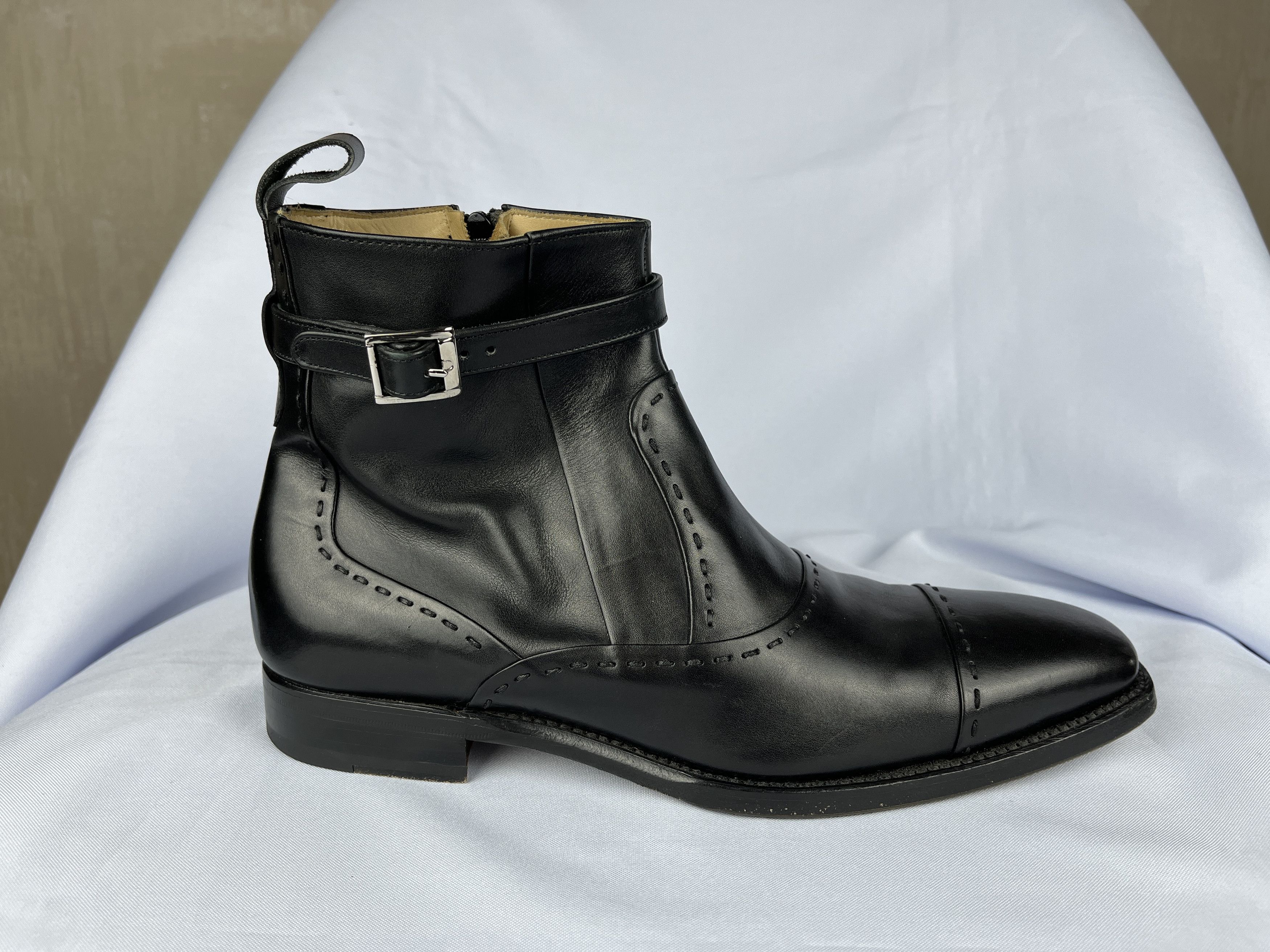Leather Cordwainer Leather Zip Belt Boots Size US 7 / EU 40 - 1 Thumbnail