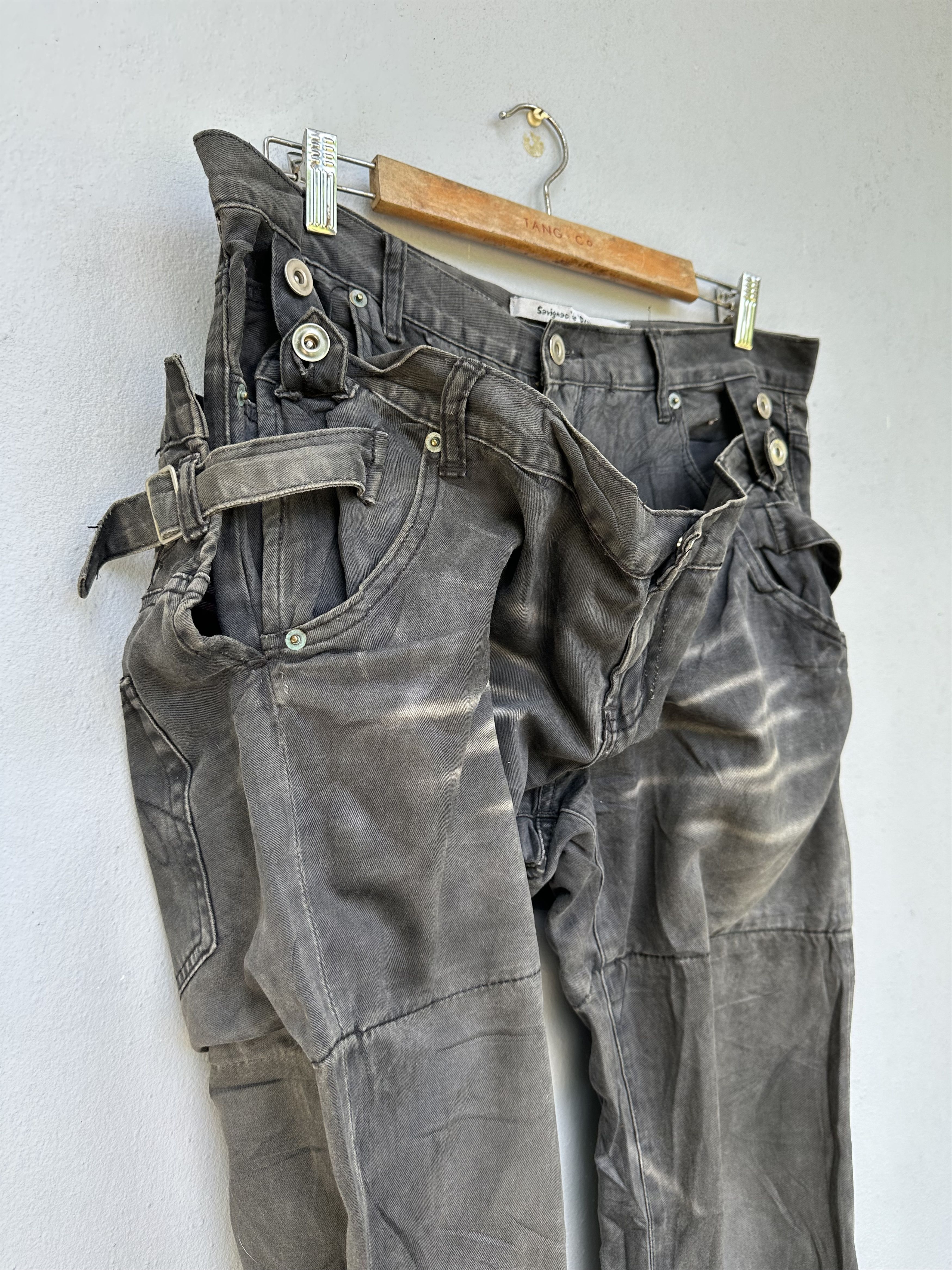 Japanese Brand Rare Savignac De Denim Double Waist Seditionaries Distressed Size US 32 / EU 48 - 10 Thumbnail