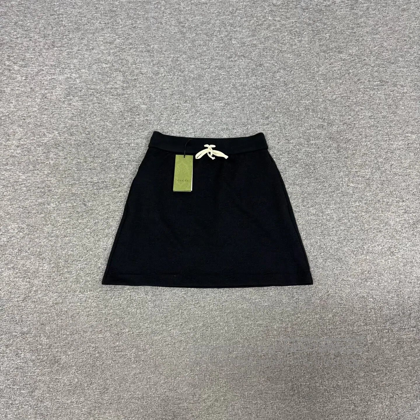 Gucci Guicci size s Black double-G patterned jacquard drawstring Size 26" / US 2 / IT 38 - 1 Thumbnail