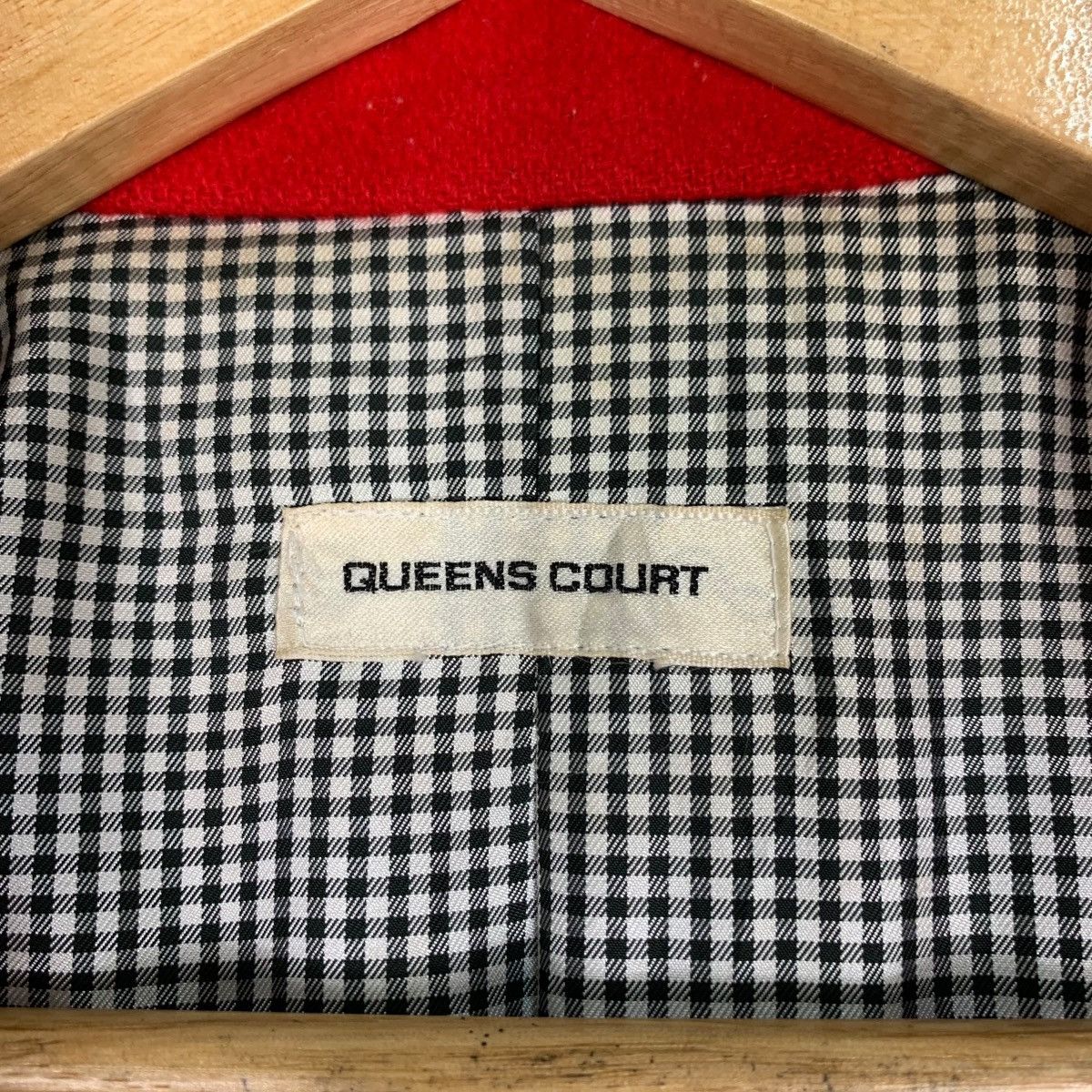 Japanese Brand QUEENS COURT Red Wool Bomber Jacket #0939-C42 Size US M / EU 48-50 / 2 - 17 Thumbnail