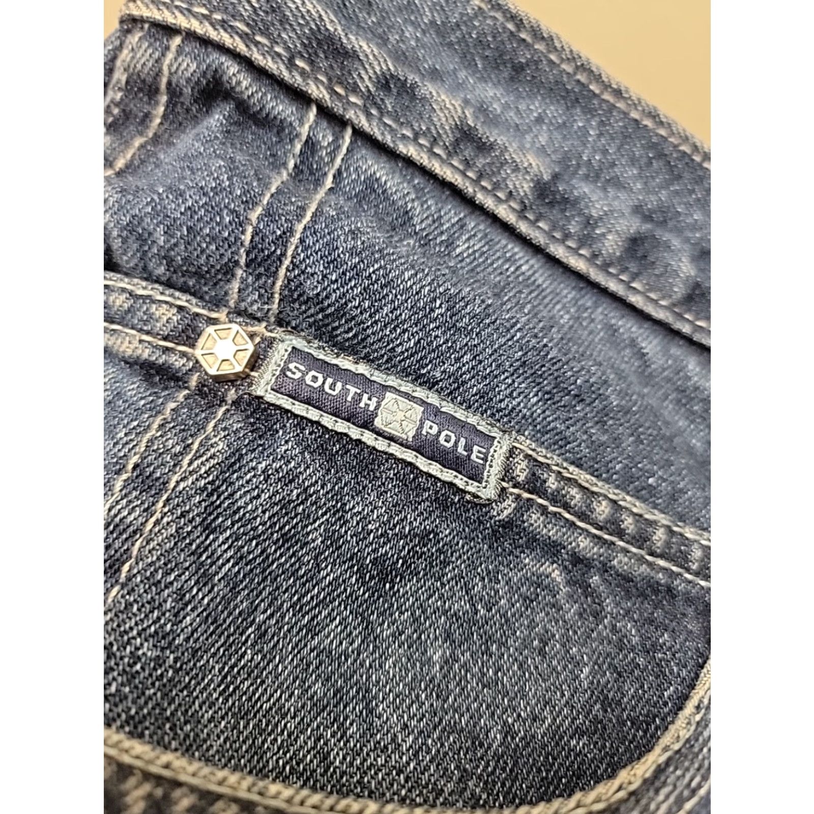 Southpole VINTAGE Southpole Carpenter Denim Jorts Shorts Men's 36 Dark Wash Blue 90s Mens Size US 36 / EU 52 - 6 Thumbnail