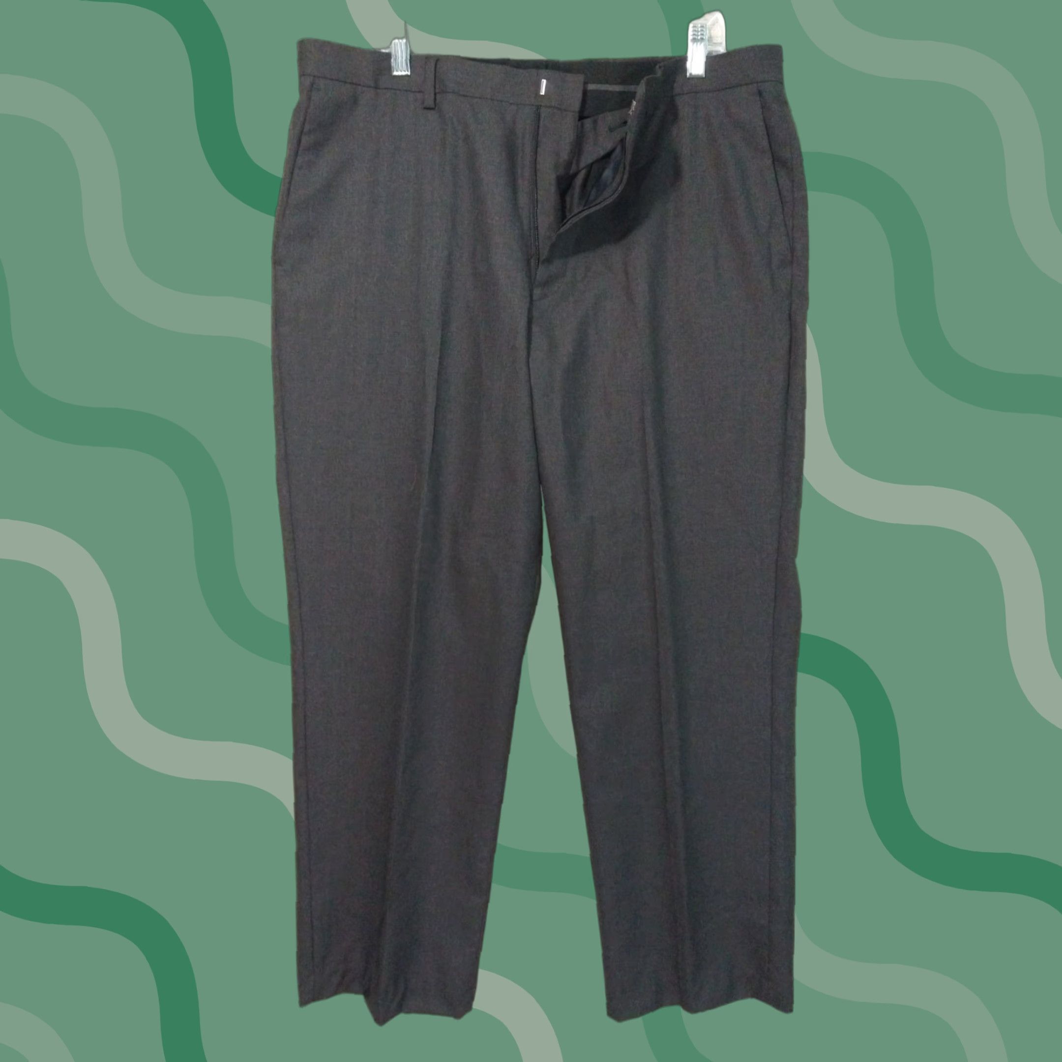 J.Crew J.CREW Dress Pants Mens 36x29 Gray Wool Straight Leg Flat Front Modern Business Formal Workwear 36 Mens Gray Wool Pants Size US 36 / EU 52 - 1 Thumbnail