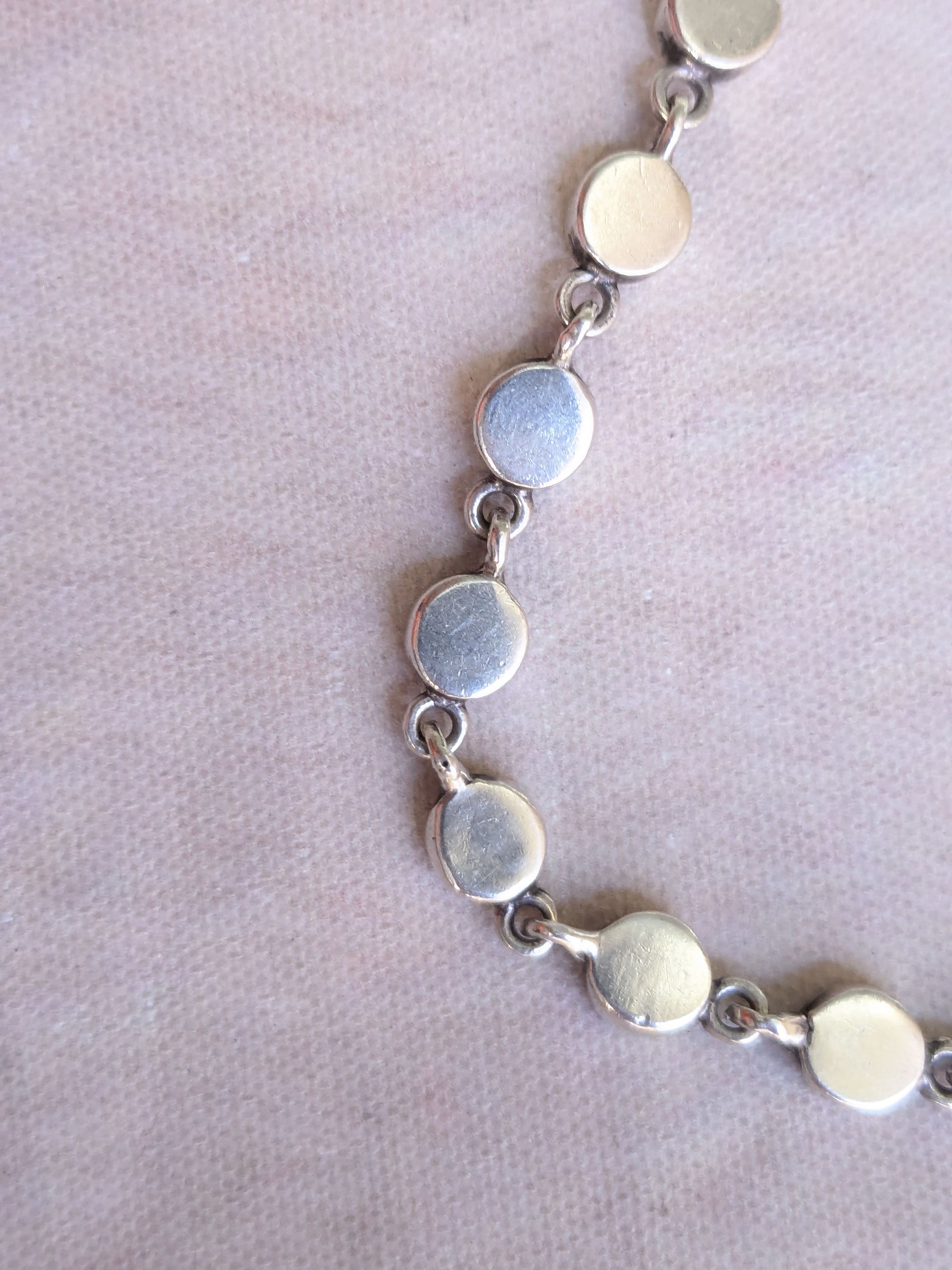 Sterling Silver Sterling Silver Tennis Bracelet Blue Fire Opal 7" Size ONE SIZE - 13 Thumbnail