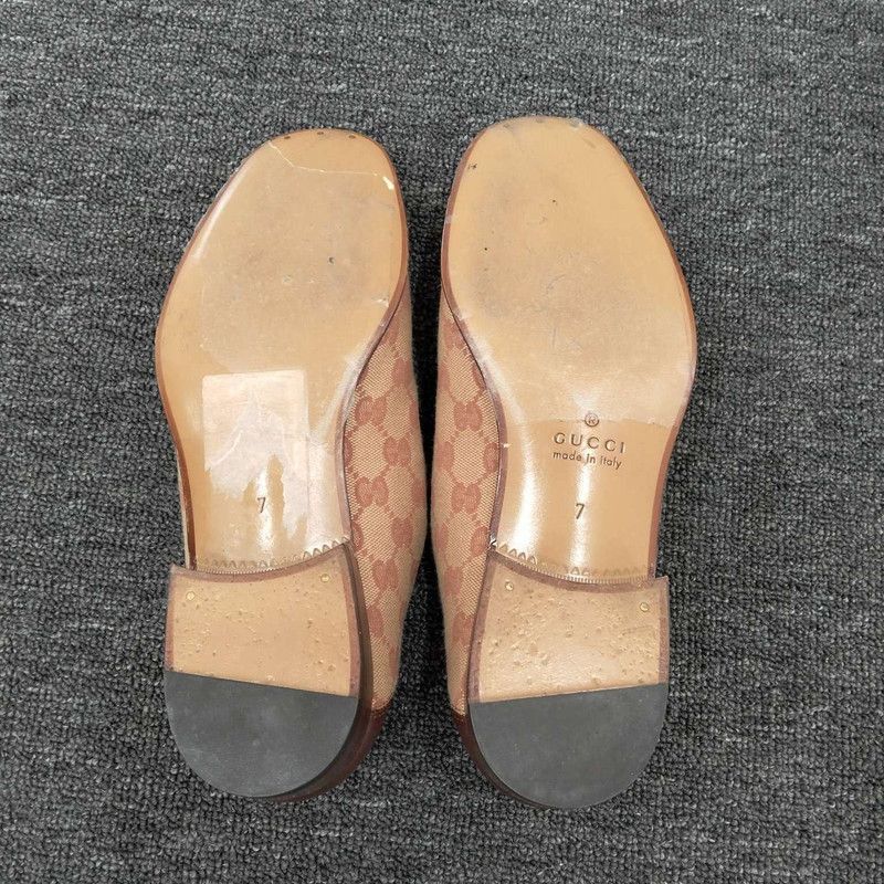 Gucci Gucci Khaki GG Horsebit Loafers for Men - Size US 8 / EU 41 - 4 Thumbnail