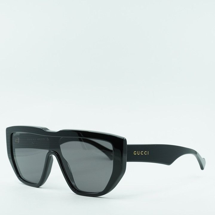 Gucci Gucci GG0997S 002 Sunglasses Black Shield Frame, Grey Lenses Size ONE SIZE - 2 Thumbnail