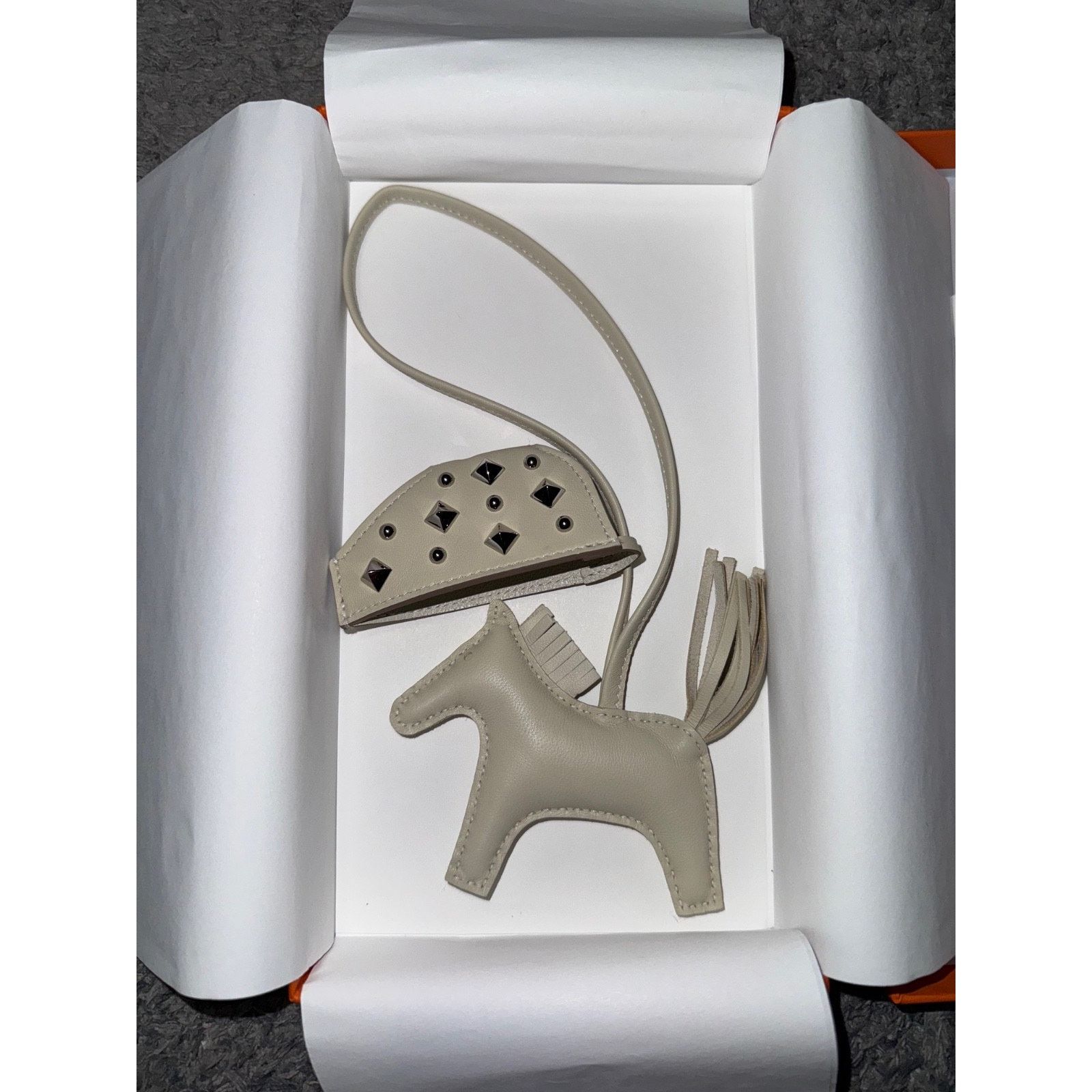 Hermes Hermes Horse Silver Studded Milo Leather Bag Charm Size ONE SIZE - 7 Thumbnail