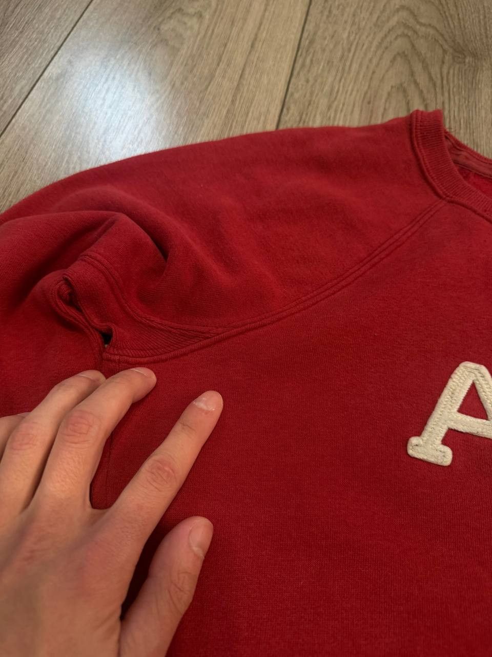 Abercrombie & Fitch abercrombie fitch sweatshirt men size s red/white big logo Size US S / EU 44-46 / 1 - 3 Thumbnail