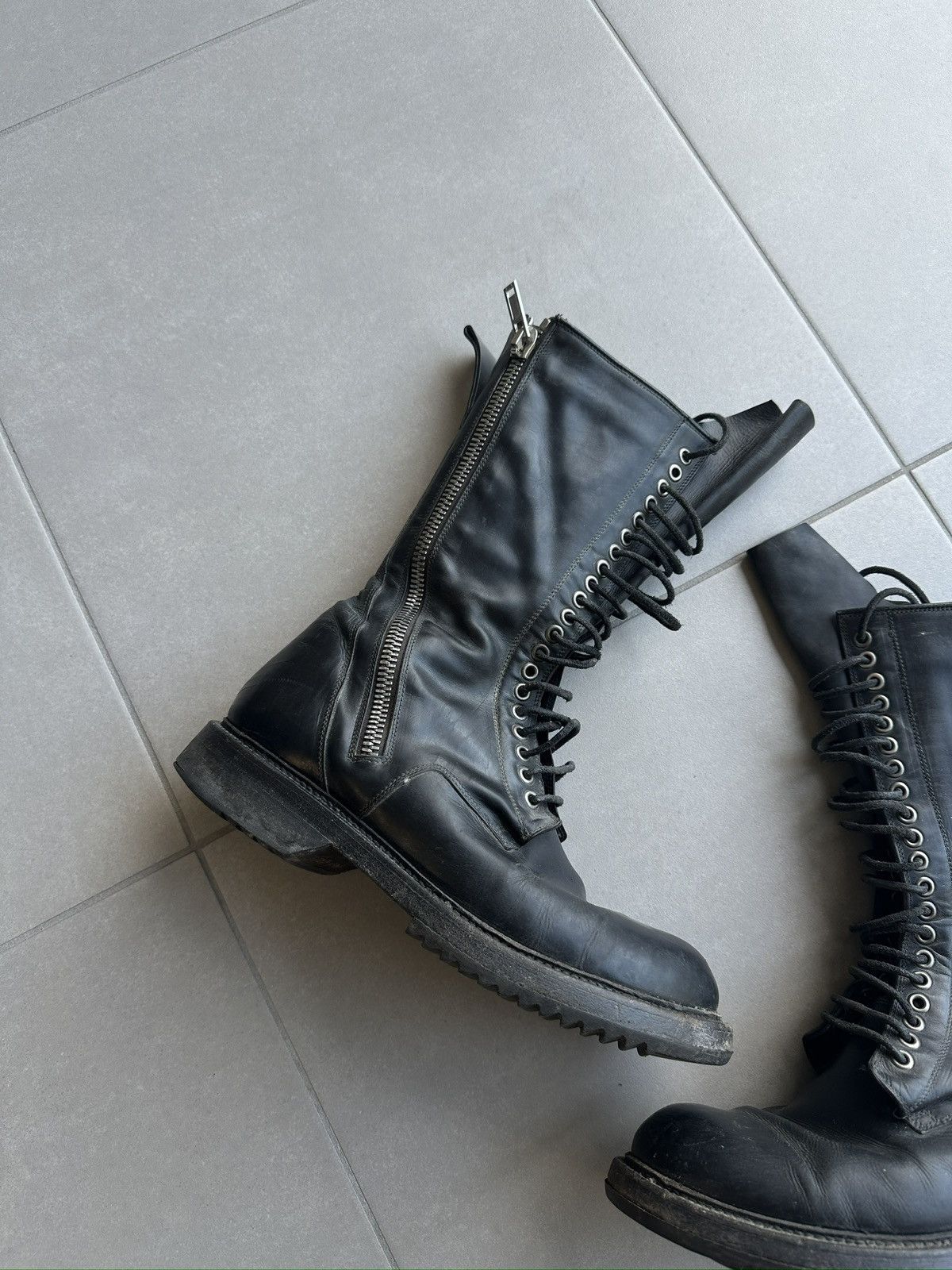 Rick Owens Rick Owens AW16 “Mastodon” high combat boots Size US 9 / EU 42 - 5 Thumbnail