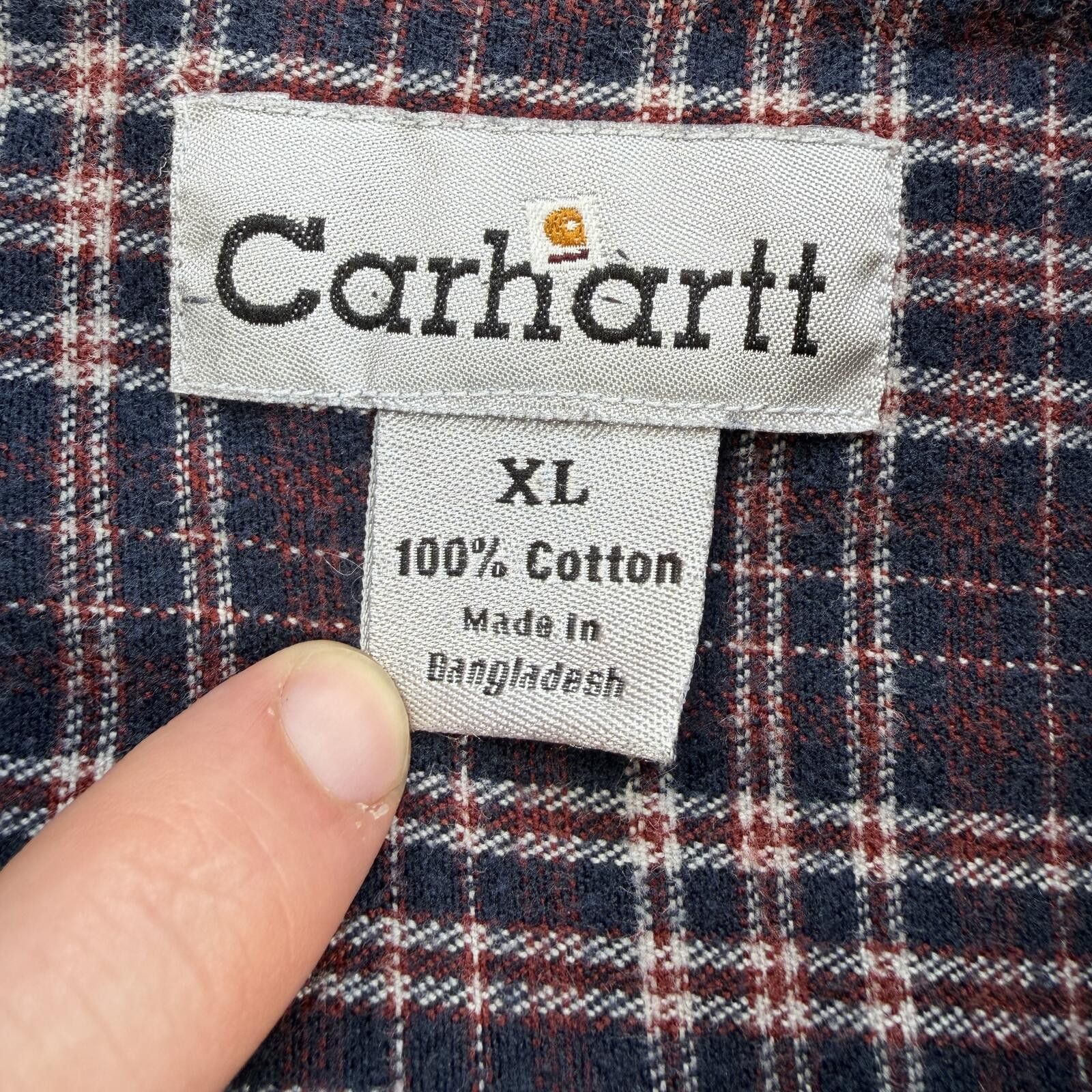 Carhartt Carhartt Lined Work Shirt Jacket XL Blue Canvas Snap Button Size US XL / EU 56 / 4 - 4 Thumbnail