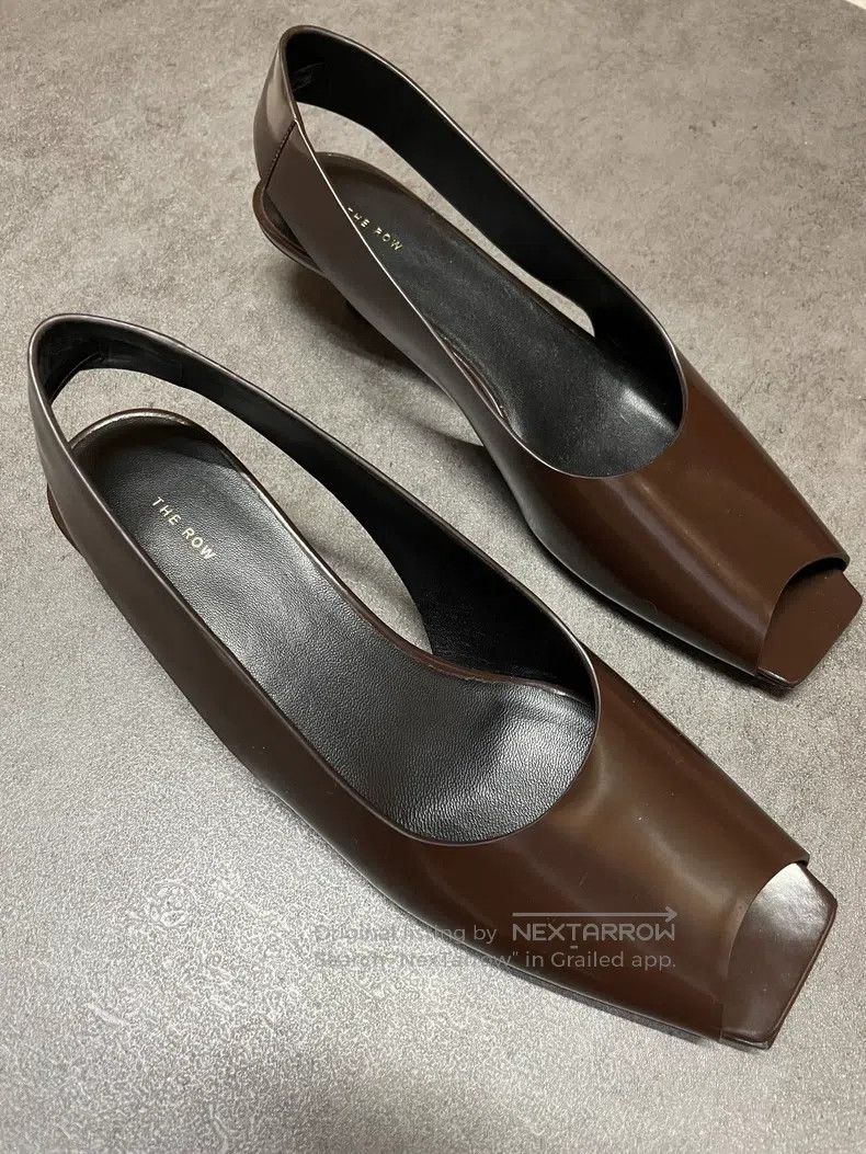 The Row The Row Fish Mouth Peep-Toe Kitten Sandals Size US 5.5 / IT 35.5 - 1 Thumbnail