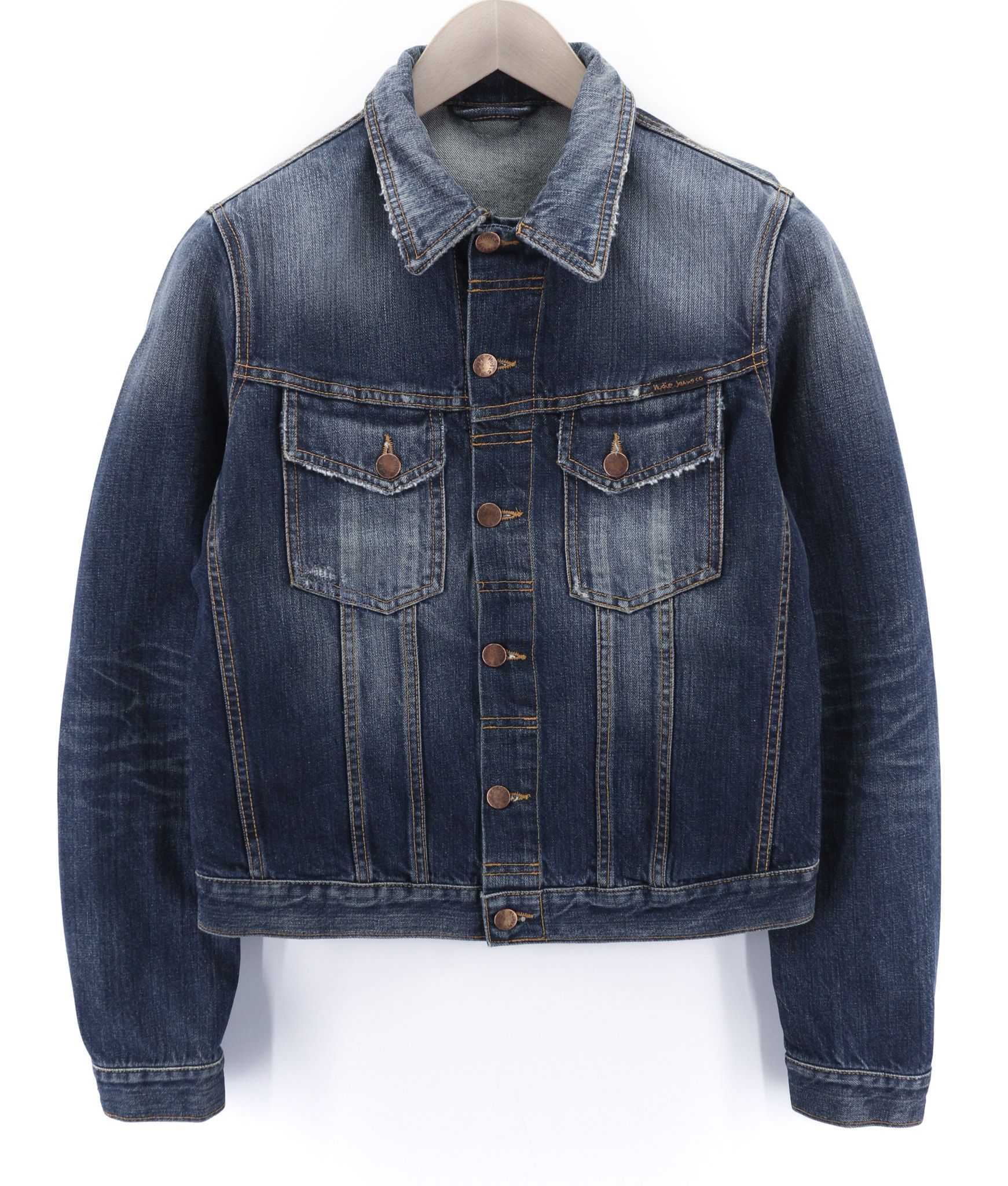 Nudie Jeans TERRY ORG. CONTRAST S Organic Cotton Blue Denim 80380 Size US S / EU 44-46 / 1 - 1 Thumbnail