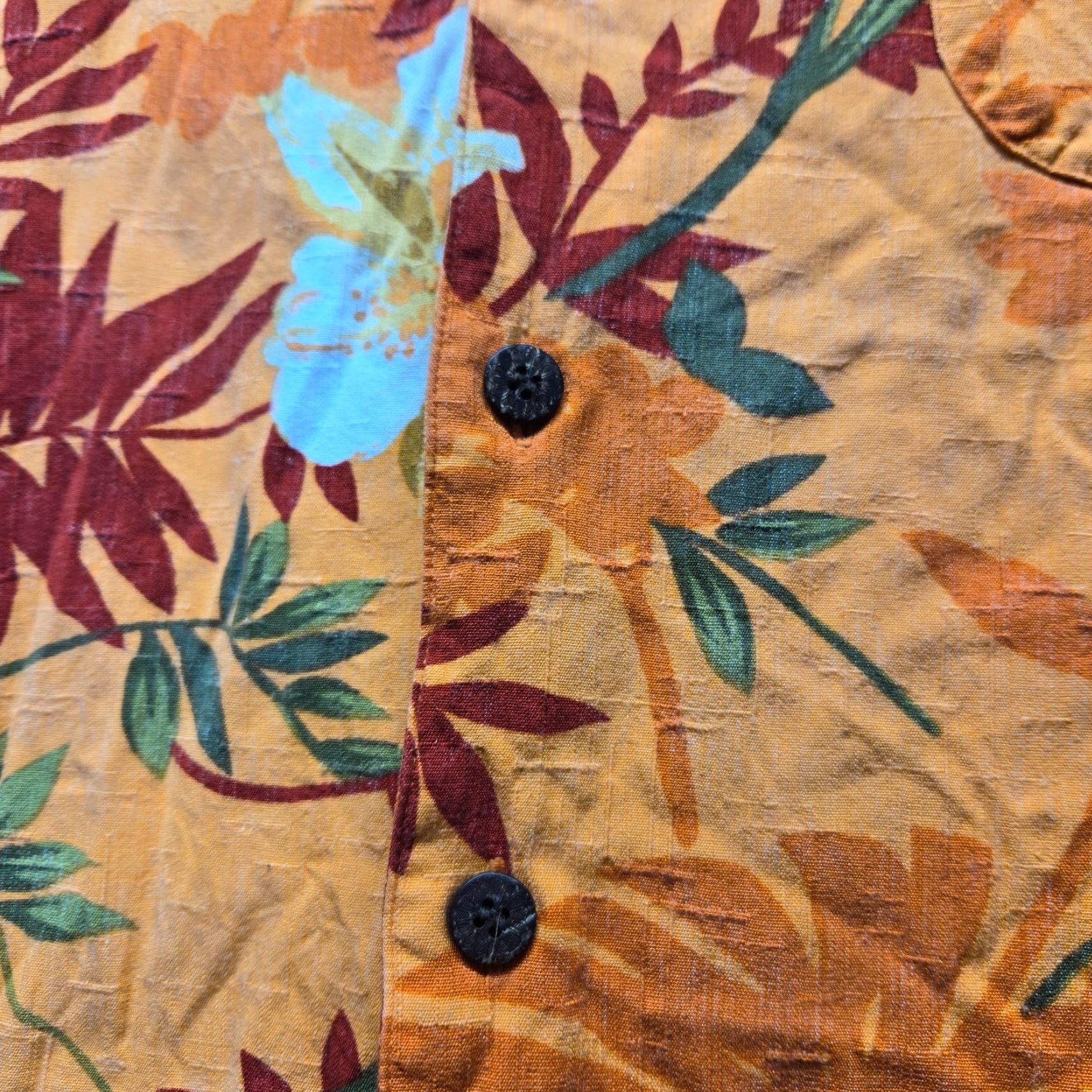 Vintage VINTAGE Caribbean Joe Shirt Floral Hawaiian Short Sleeve 100% Rayon Adult Men L Orange 90s Hawaiian Mens Size US L / EU 52-54 / 3 - 4 Thumbnail