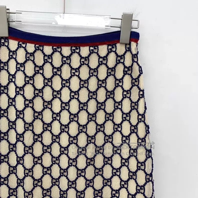 Gucci Gucci Color-blocked mesh logo jacquard full-print cotton c Size 25" / US 0 / IT 36 - 3 Thumbnail