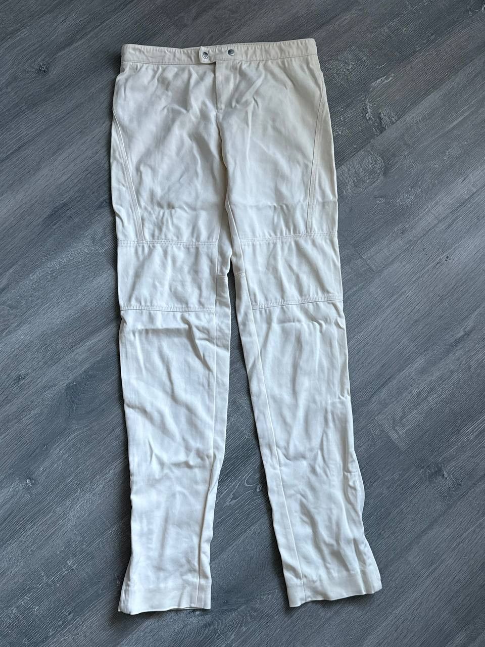 Gucci Vintage Gucci women’s pants white cotton steel logo Size 26" / US 2 / IT 38 - 1 Thumbnail