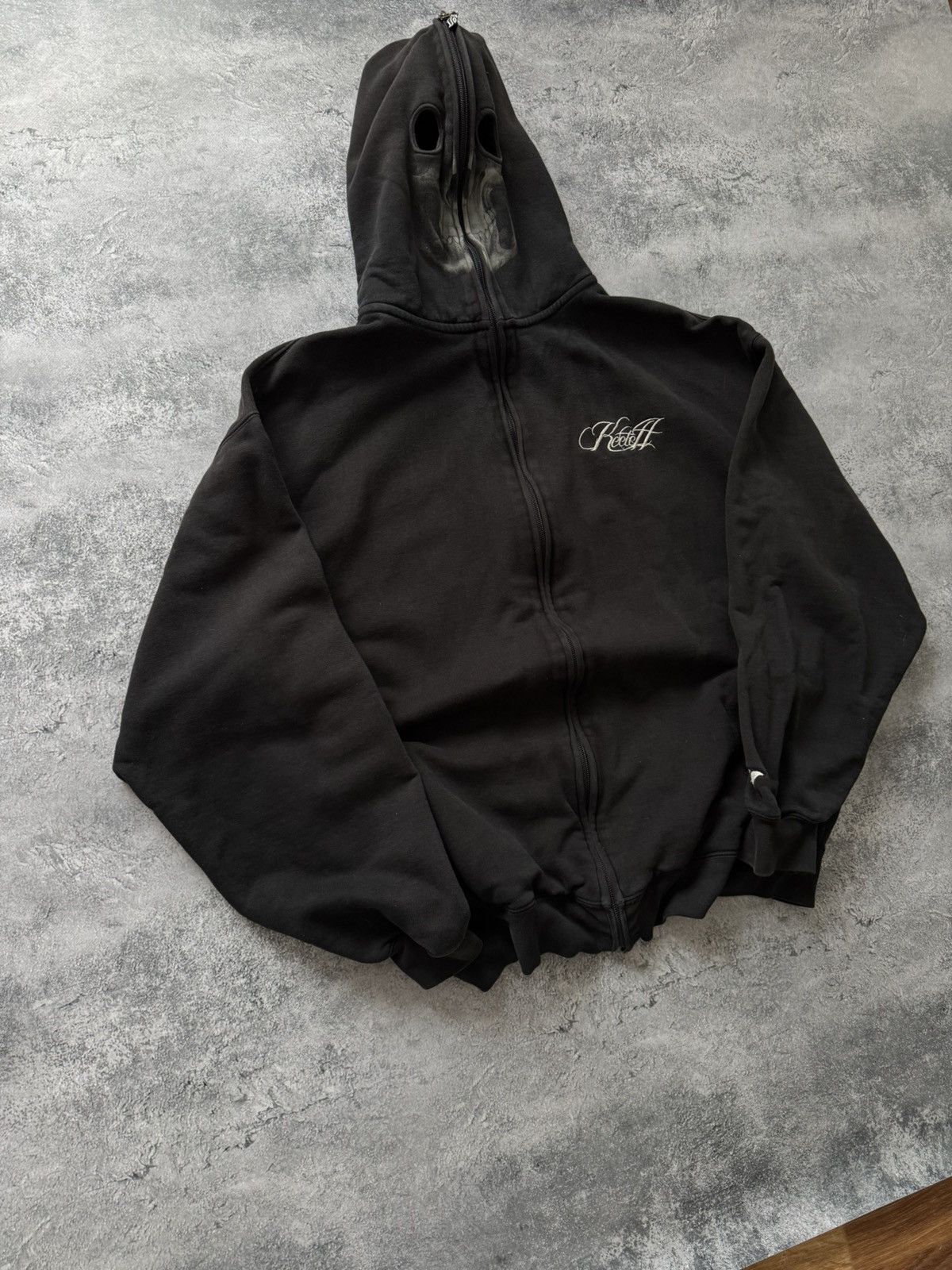 Band Tees Vintage Black Zip-Up Hoodie with Full Face Zip Size US XL / EU 56 / 4 - 1 Thumbnail