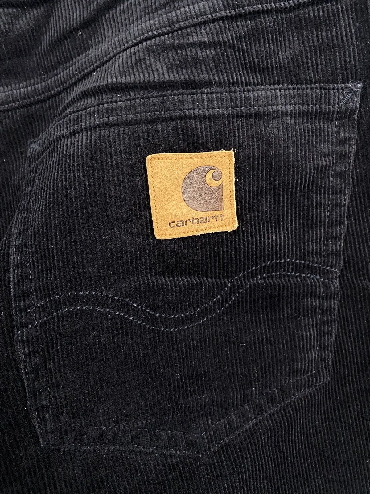 Carhartt 🇺🇸 Vintage 90s Carhartt Velvet Black Pants Y2K Rare Retro Size US 36 / EU 52 - 4 Thumbnail