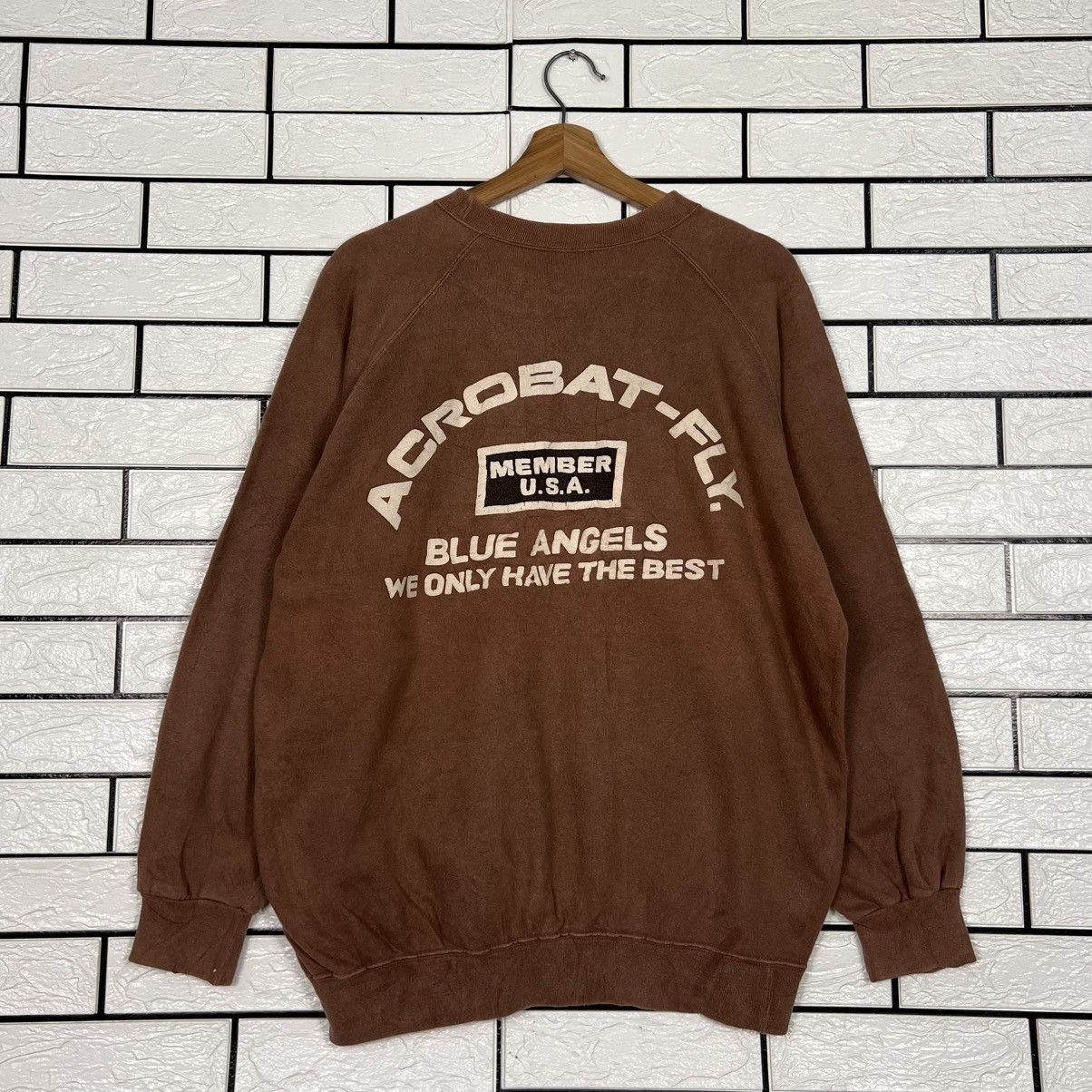 Vintage ACROBAT-FLY Blue Angels Member USA Sweatshirt #4203-C192 Size US M / EU 48-50 / 2 - 1 Thumbnail
