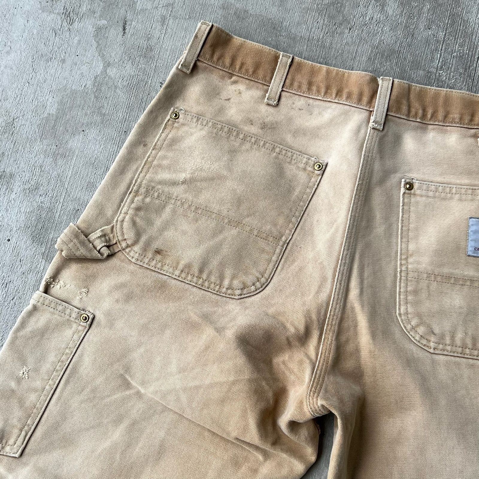 Carhartt × Vintage Carhartt brown double knee work wear carpenter pants Size US 35 - 6 Thumbnail