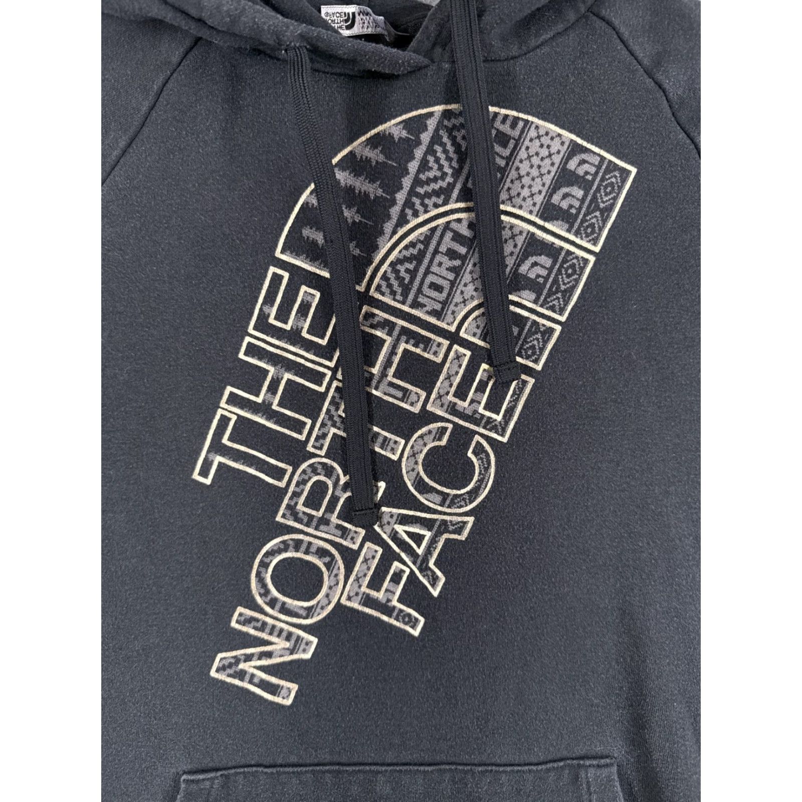 The North Face The North Face Hoodie Women Medium Black Pullover Sweater Floral Logo Pocket Cotton Blend Size M / US 6-8 / IT 42-44 - 6 Thumbnail