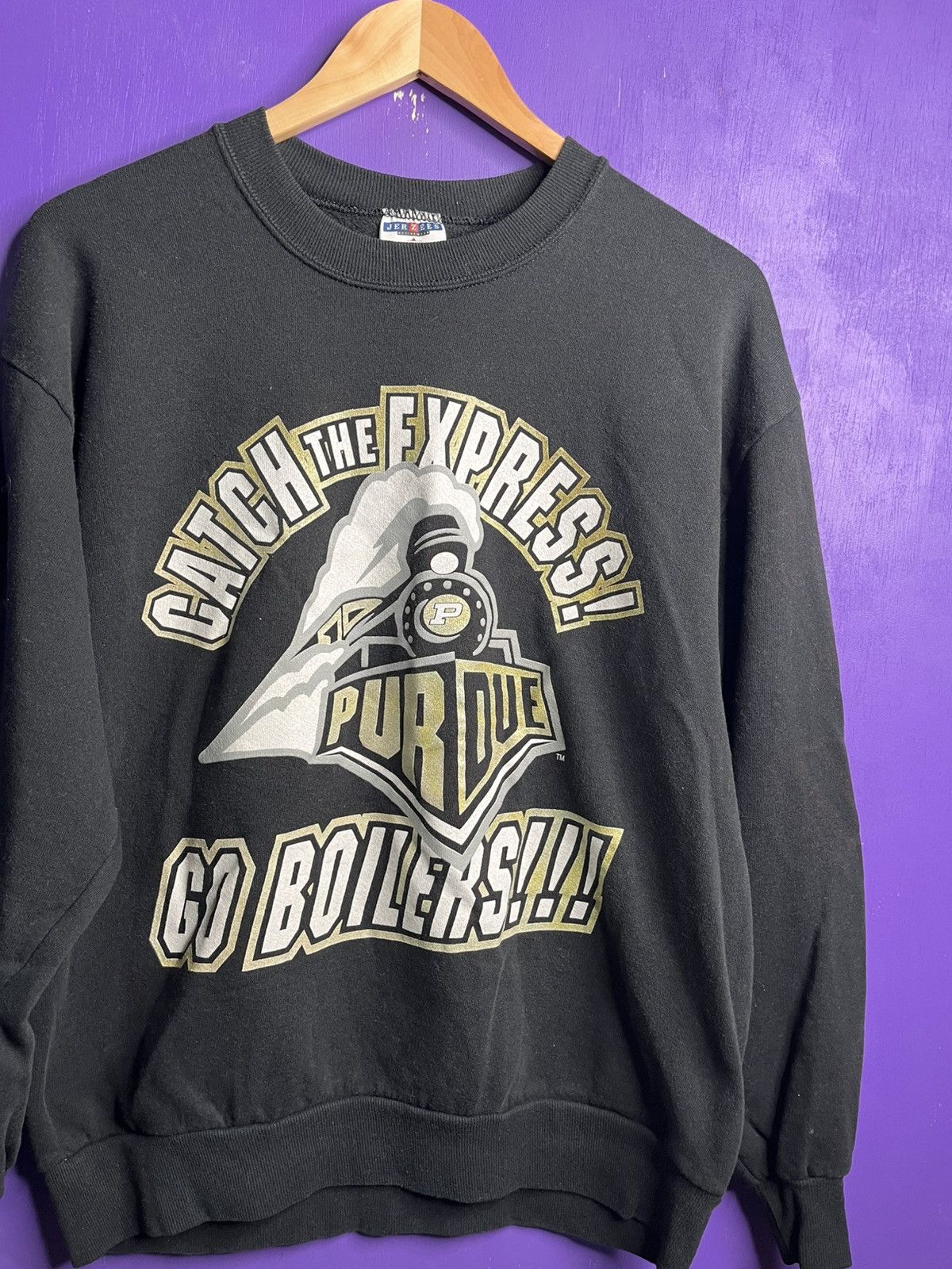 Vintage Vintage 00s Purdue boilermakers train logo crewneck Size US L / EU 52-54 / 3 - 3 Thumbnail