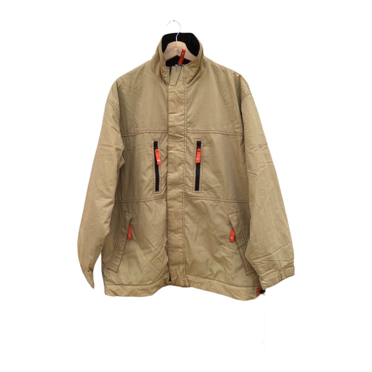 image of Vintage Champion Harrington Jacket in Cream, Men's (Size Large)