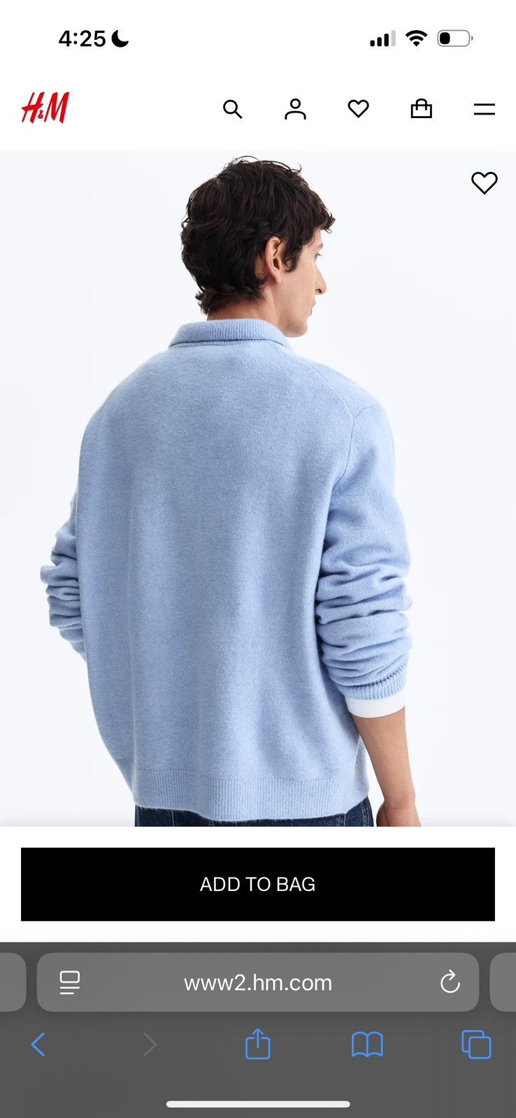 H&M Polo knit sweater Size US M / EU 48-50 / 2 - 3 Thumbnail