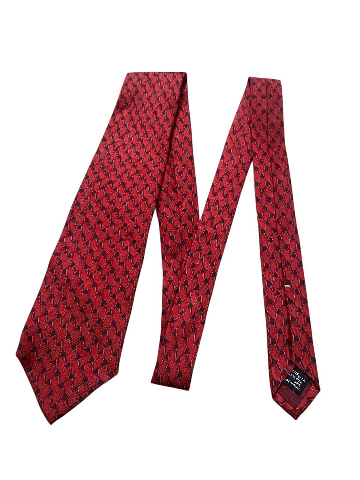 Designer × MCM × Other MCM Classic Silk Tie red Printed Geometric Red Links Size ONE SIZE - 1 Thumbnail