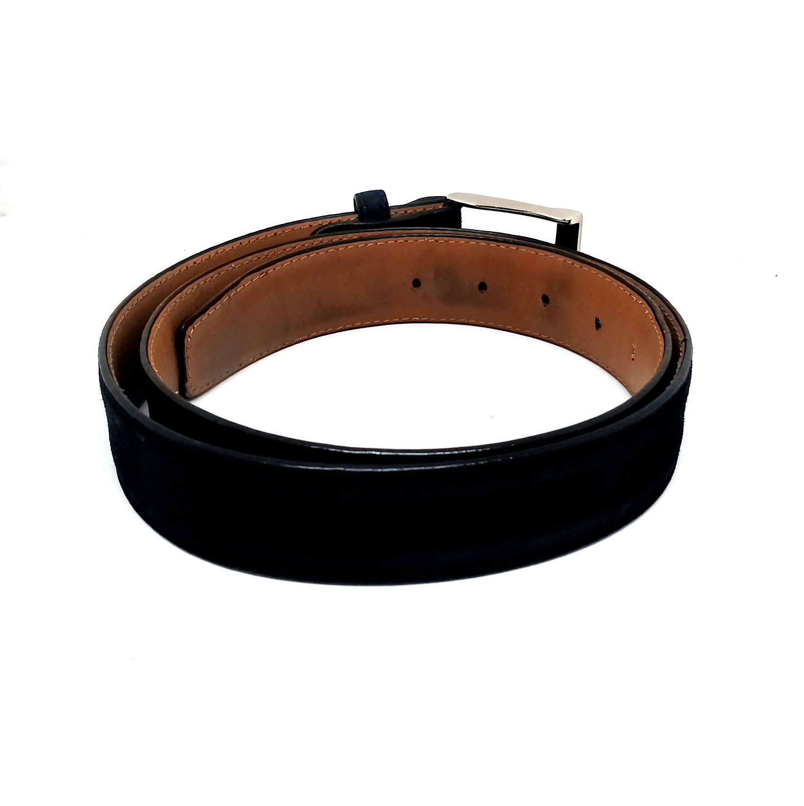 Magnanni Magnanni Suede Leather Belt, size 95, Dark Blue, Spain Size 36 - 5 Thumbnail